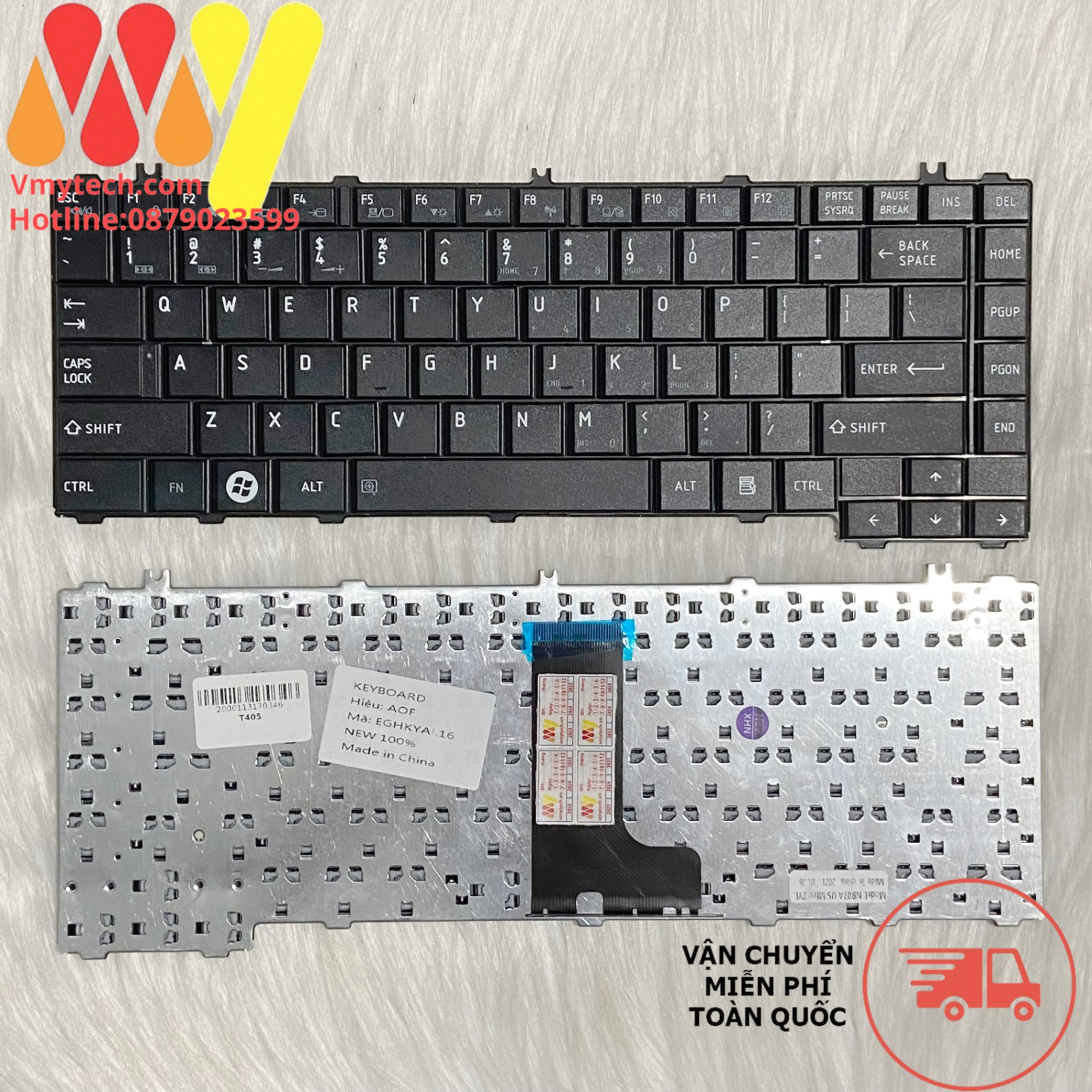 Bàn Phím Laptop Toshiba Satellite C600 C630 C640 C645 màu đen