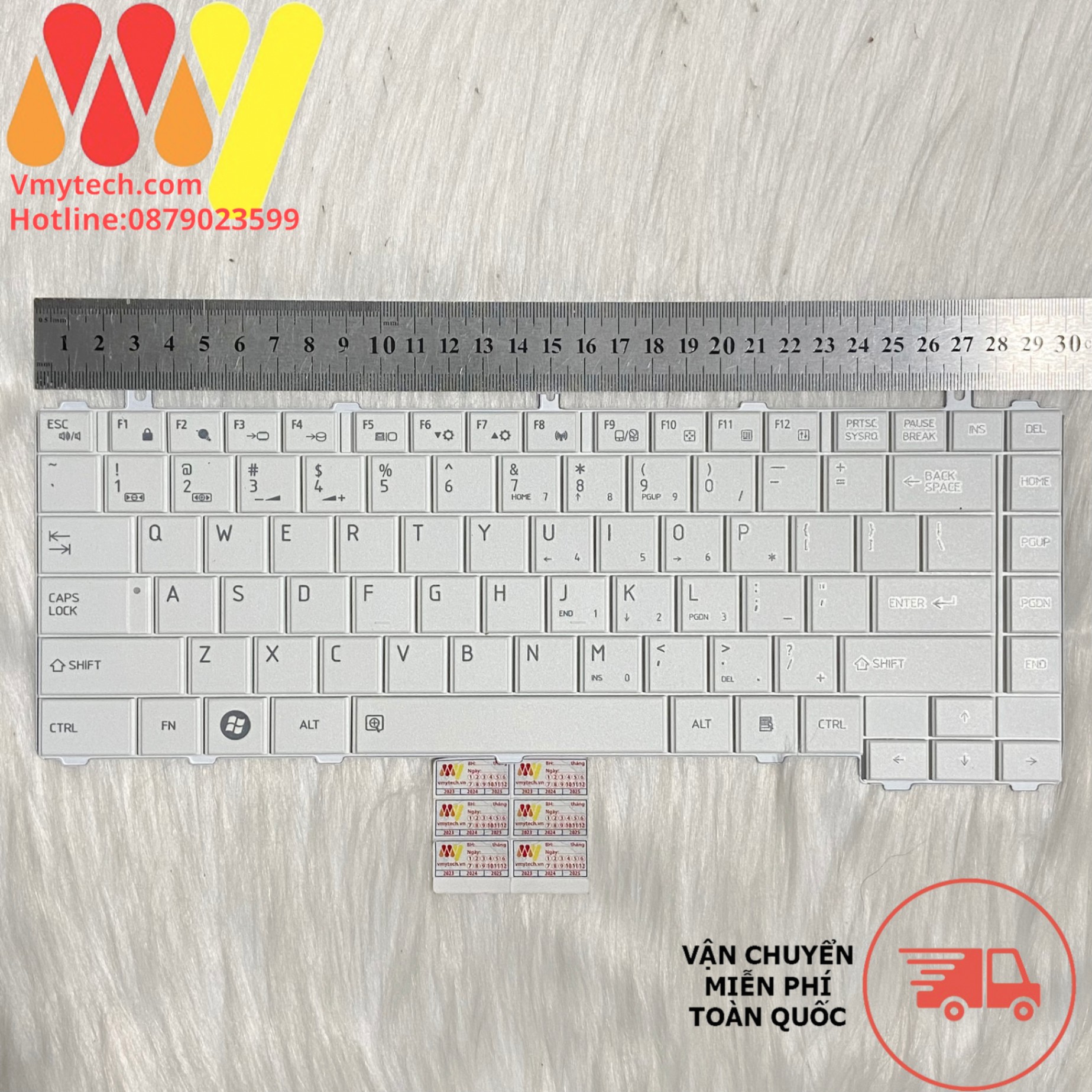 Bàn Phím Laptop Toshiba satellite L600, L600D, L605, L605D Màu Trắng