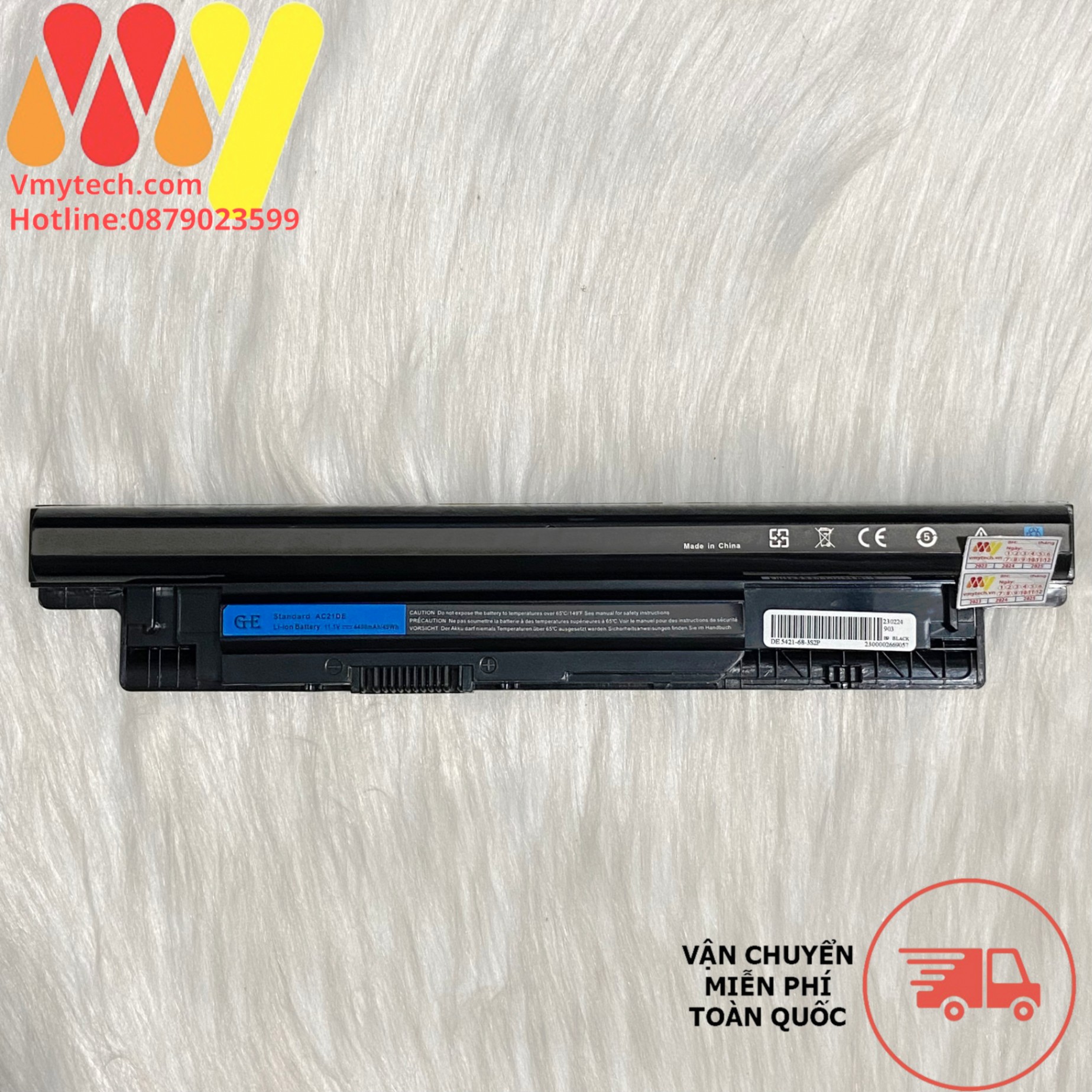 Pin Laptop Dell Vostro 2421, 2521 V2421, V2521 3446 XCMRD MR90Y 6CELL