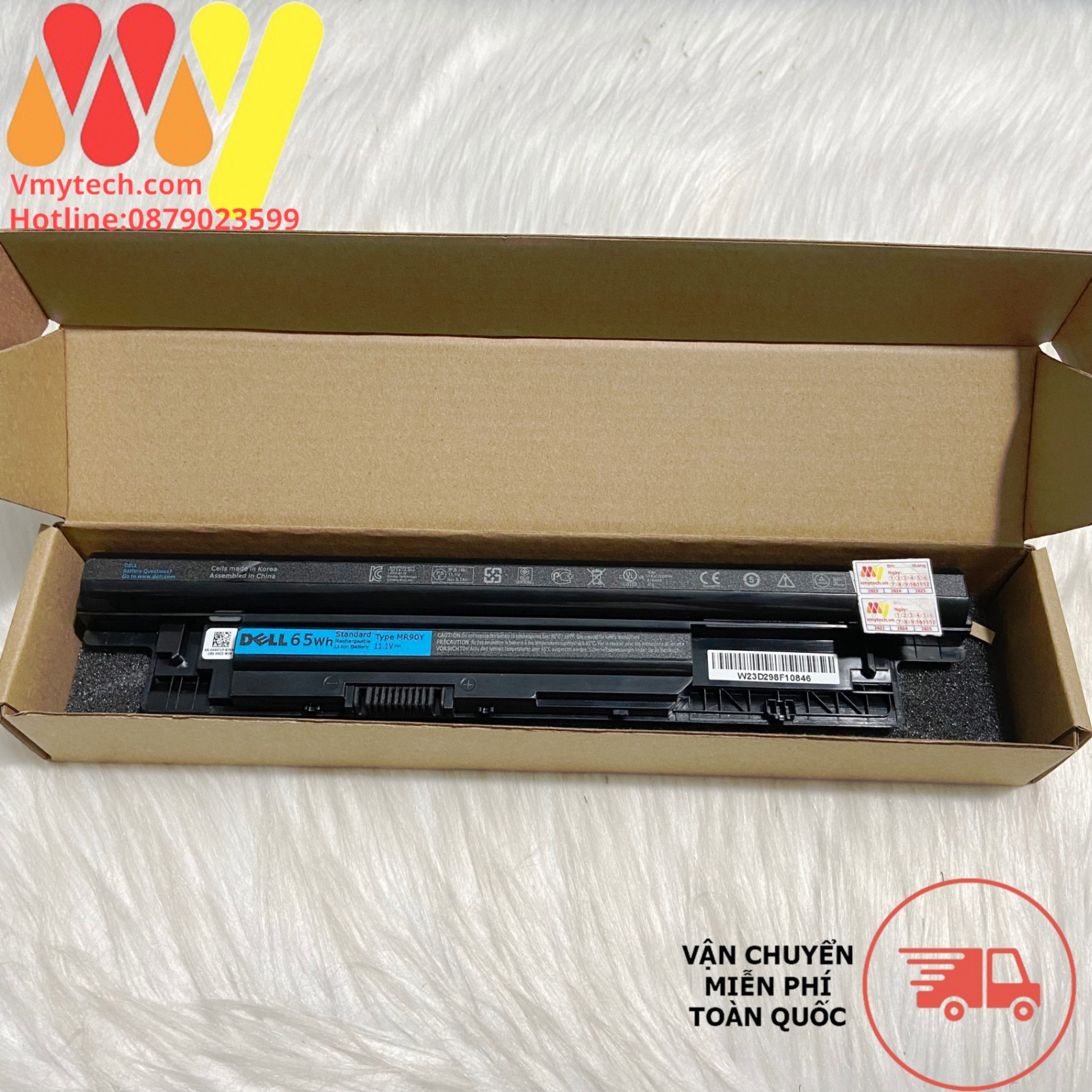 Pin Laptop Dell Vostro 2421, 2521 V2421, V2521 3446 XCMRD MR90Y 6CELL ZIN
