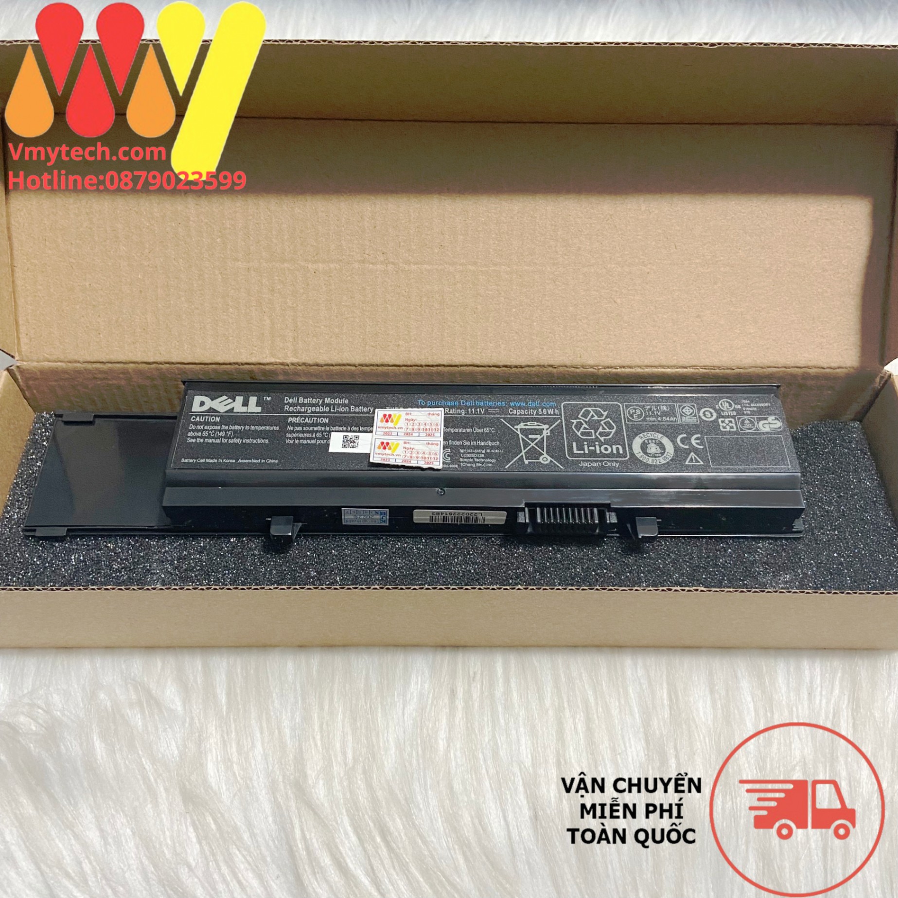 Pin laptop Dell Vostro V3400 V3500 V3700 3400 3500 3700 04GN0G 312-0998 Y5XF9 04D3C 7FJ92 4JK6R zin