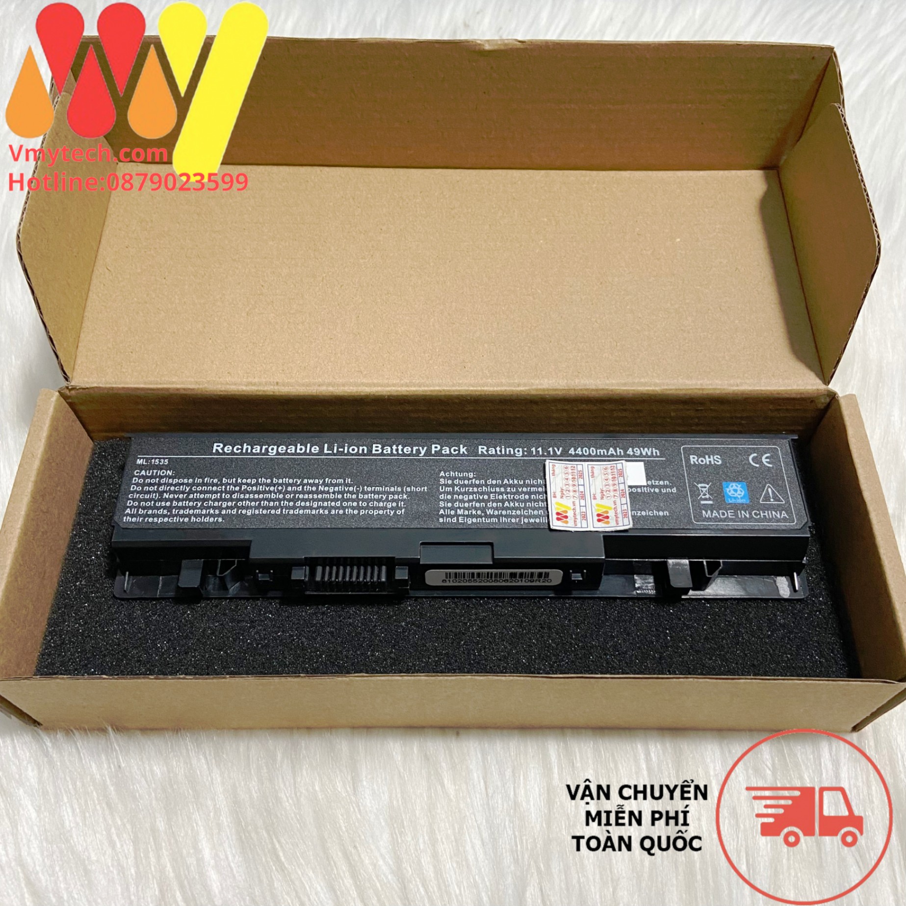Pin Laptop Dell Studio 1535 1536 1537 1555 1557 1558 15 PP33L PP39L WU946