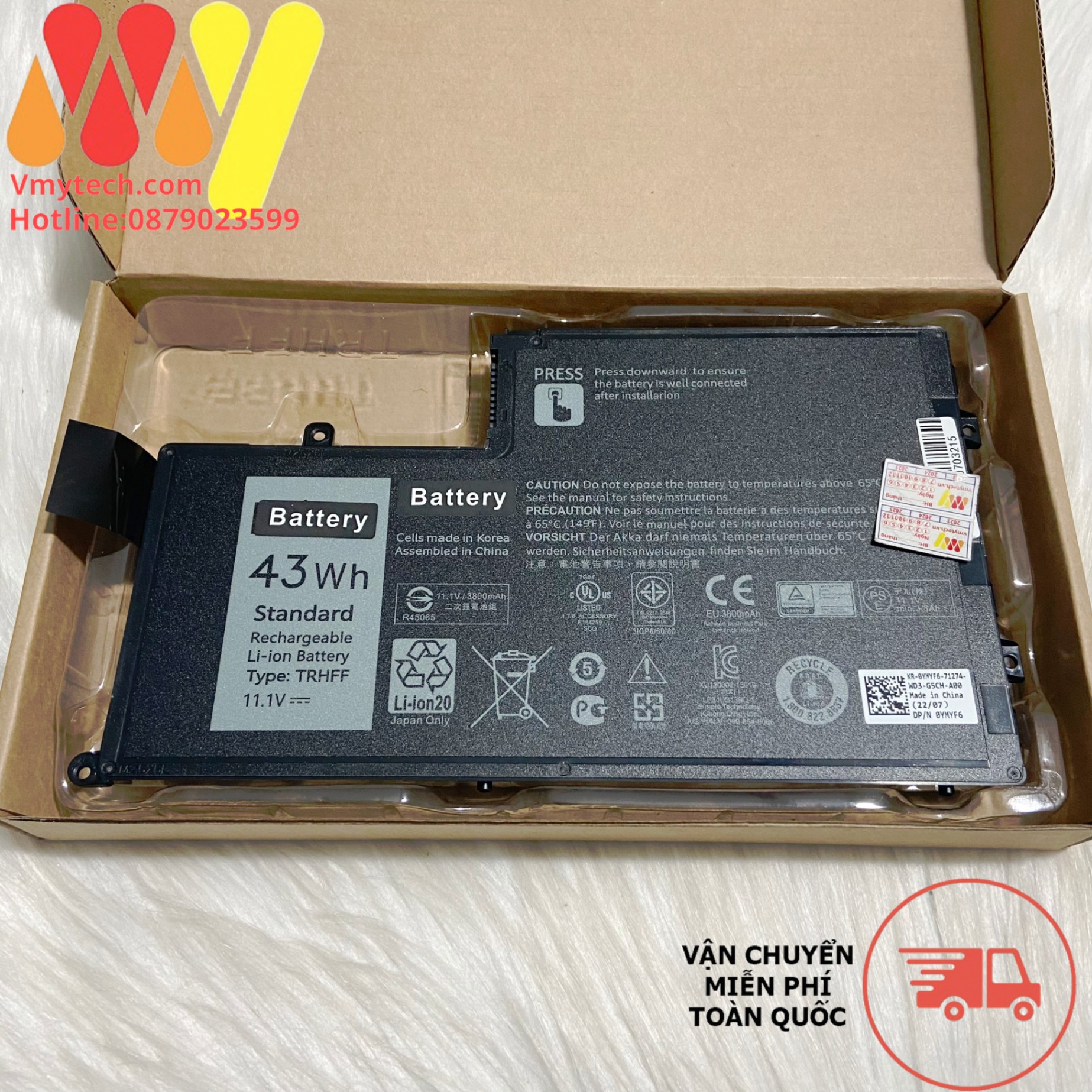 Pin laptop Dell Inspiron 15 5000 5542 5545 5547 5548 zin