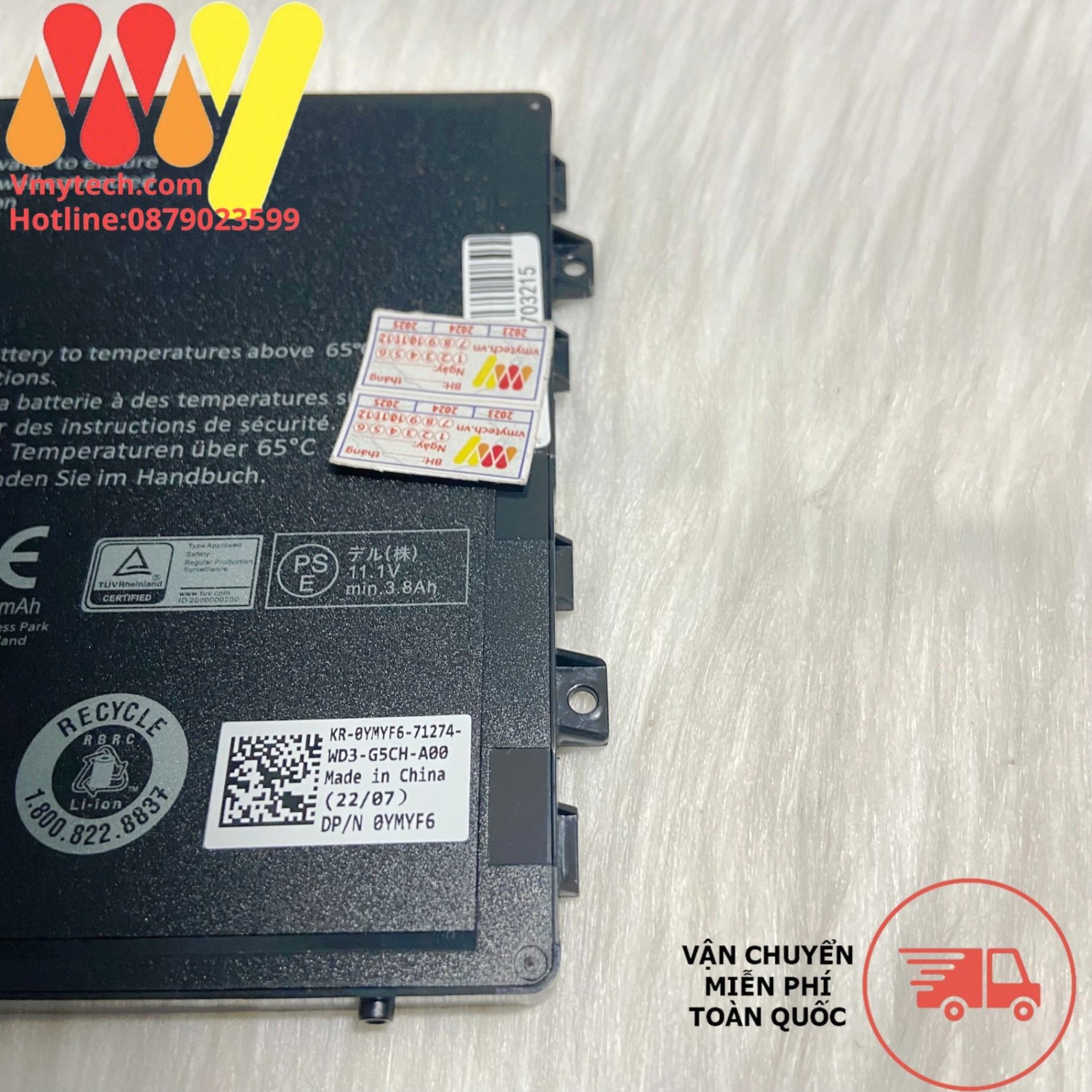 Pin laptop Dell Inspiron 15 5000 5542 5545 5547 5548 zin