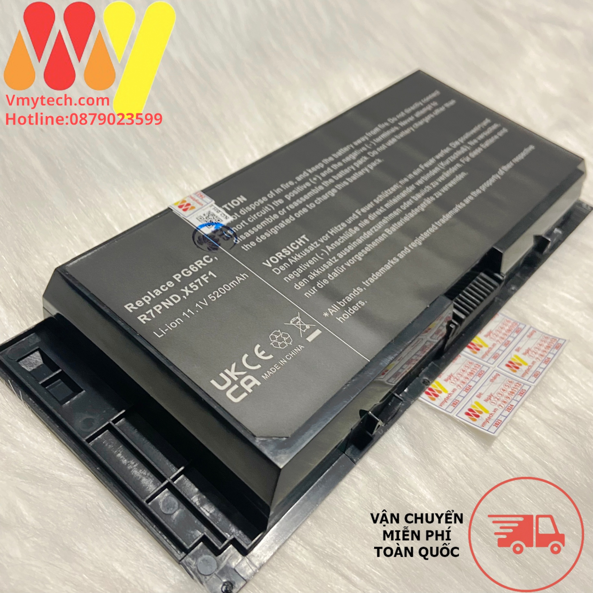Pin Laptop Dell Precision M4600 M4700 M4800 M6600 M6700 M6800 FV993 FJJ4W PG6RC (60Wh) V7M28 p30f