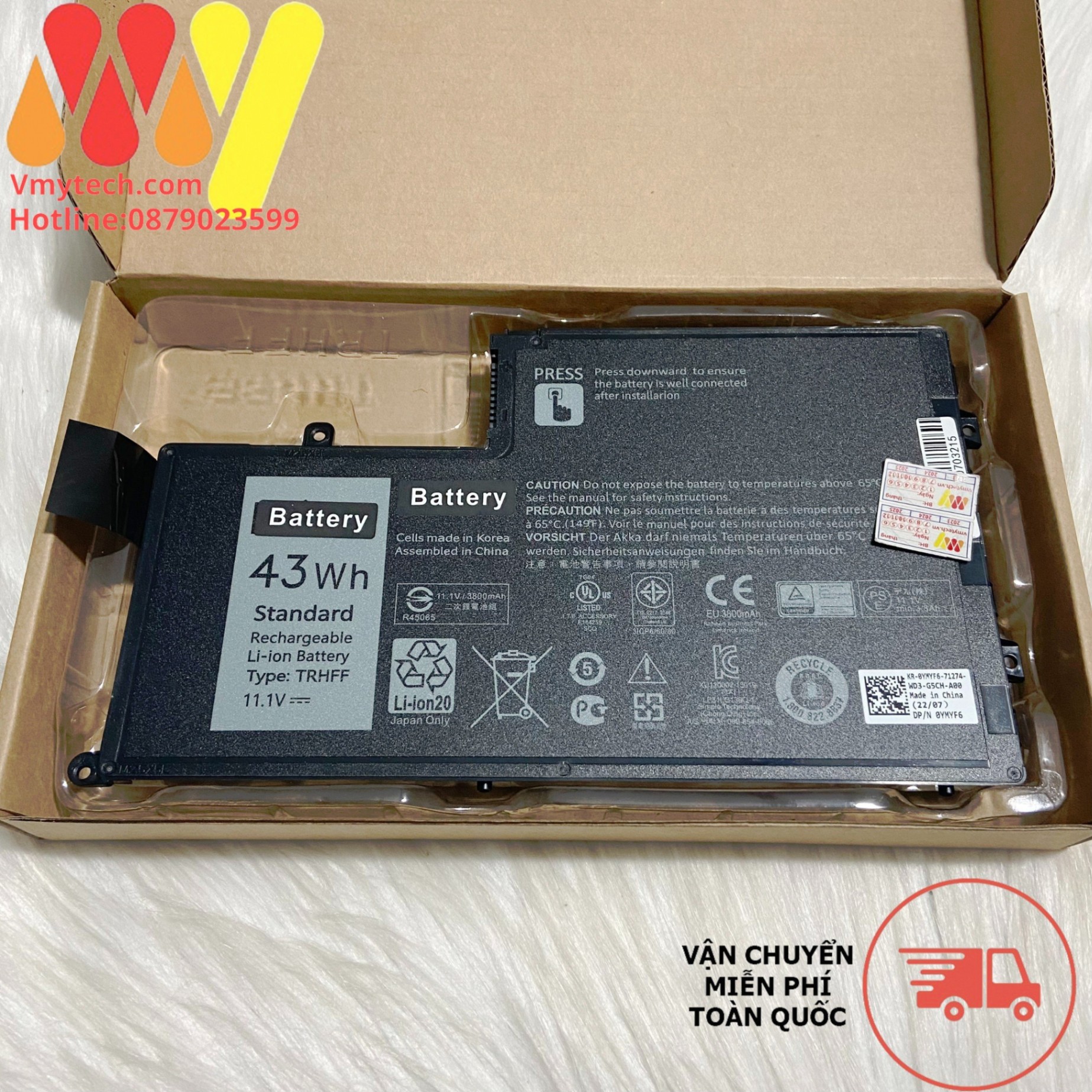 Pin laptop Dell Inspiron 15 5000 5542 5545 5547 5548 zin