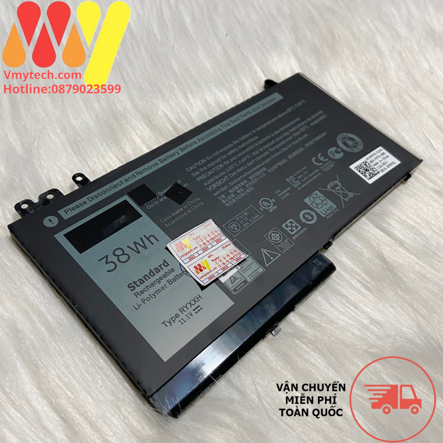 Pin Laptop Dell Latitude RYXXH (38wh)