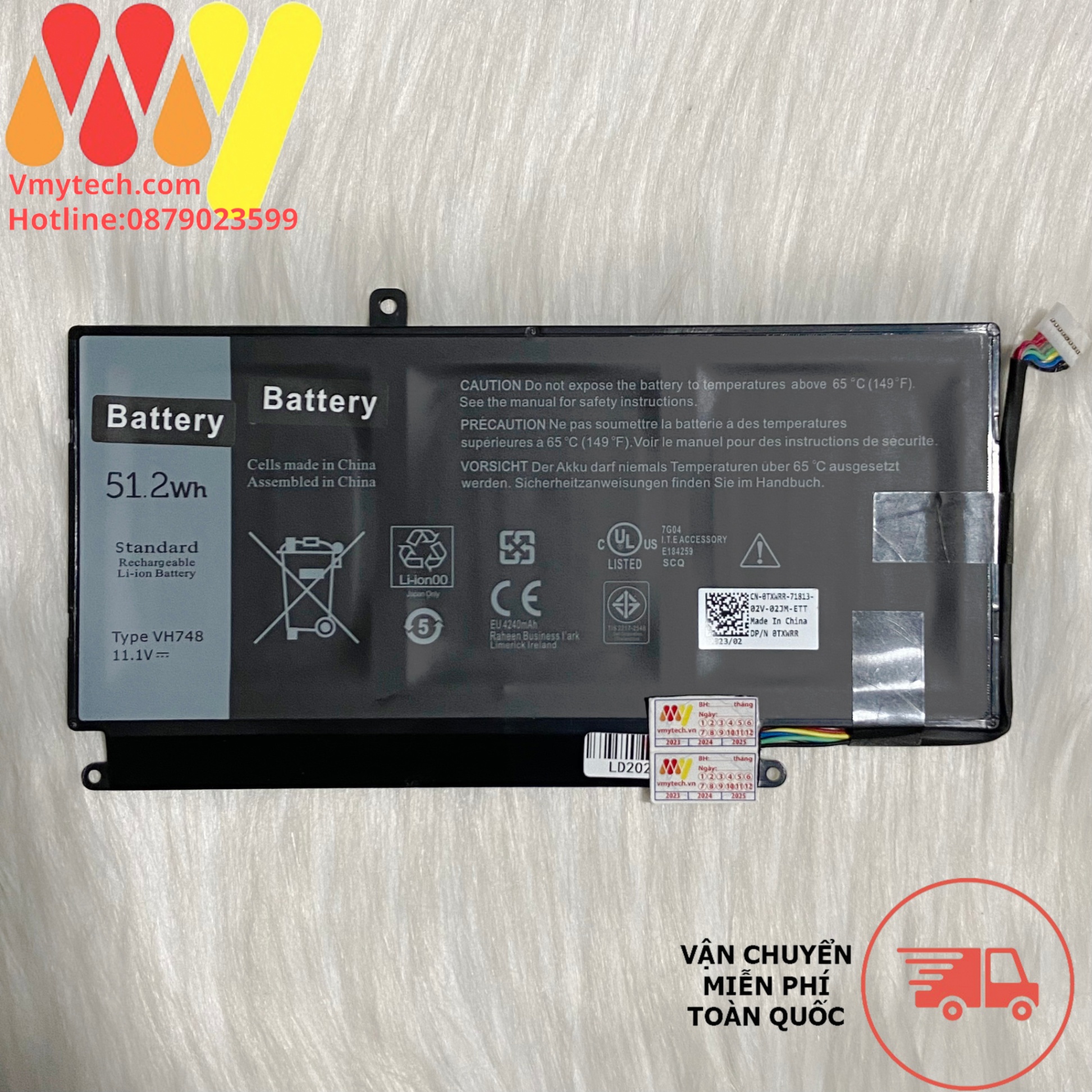 Pin laptop Dell vostro 5439 5460 5470 5480 5560 v5460 v5470 v5480 v5560 VH748 7V69Y TXF9M 79VRK ZIN