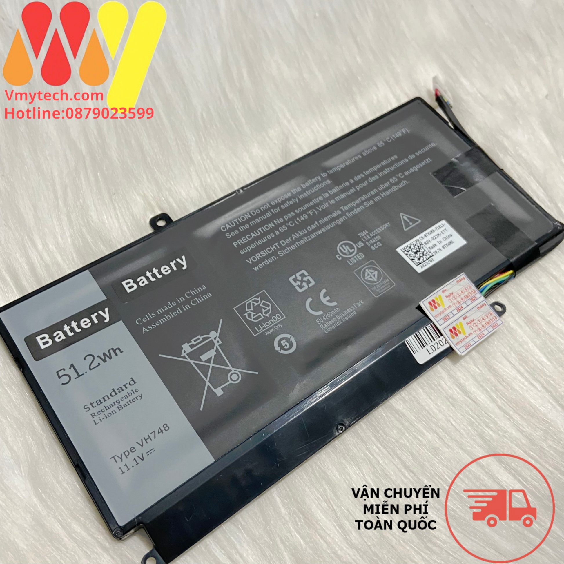 Pin laptop Dell vostro 5439 5460 5470 5480 5560 v5460 v5470 v5480 v5560 VH748 7V69Y TXF9M 79VRK ZIN