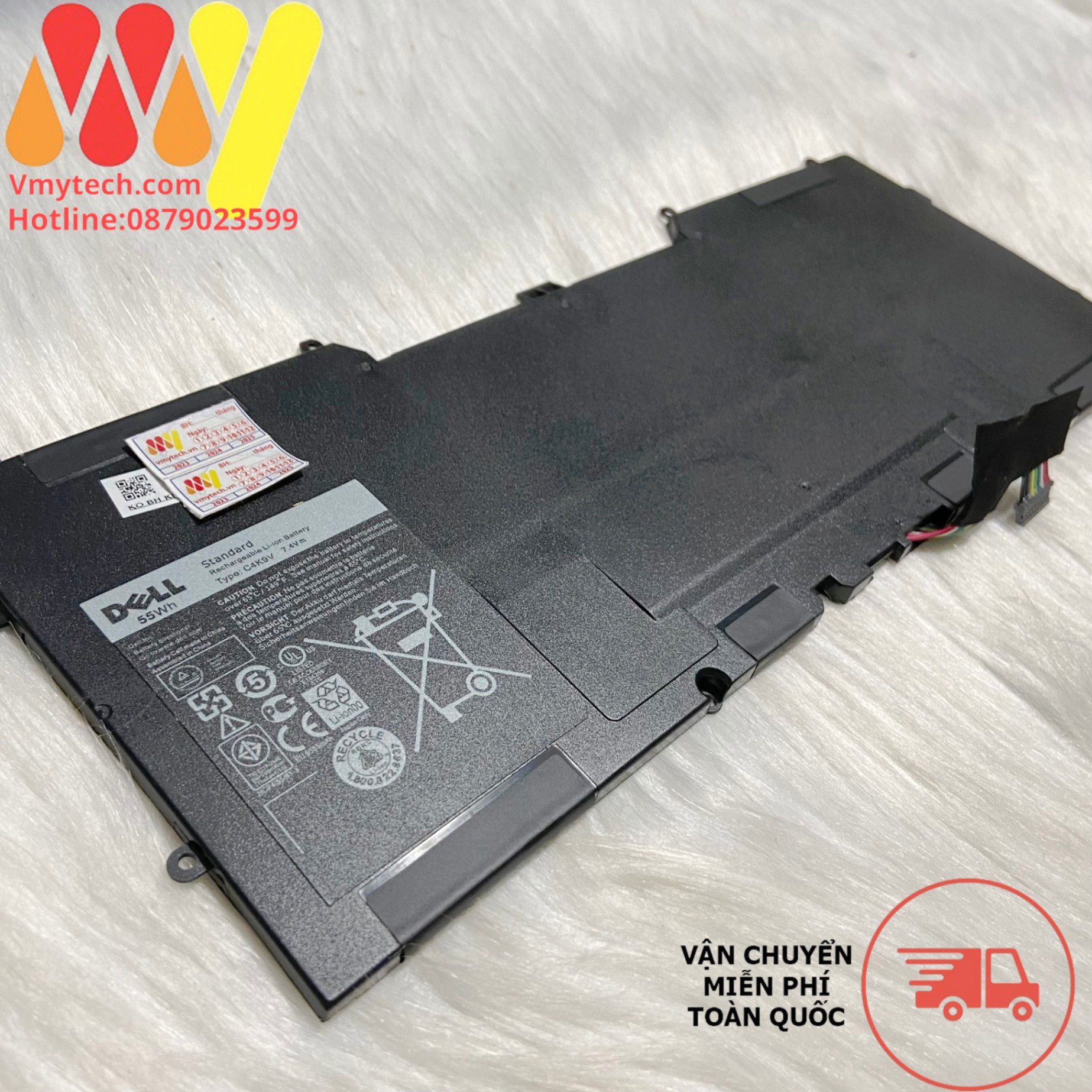 Pin Laptop DELL XPS 12 13-L321X 13-L322X 13D 13R Y9N00 (Cắm Trong)