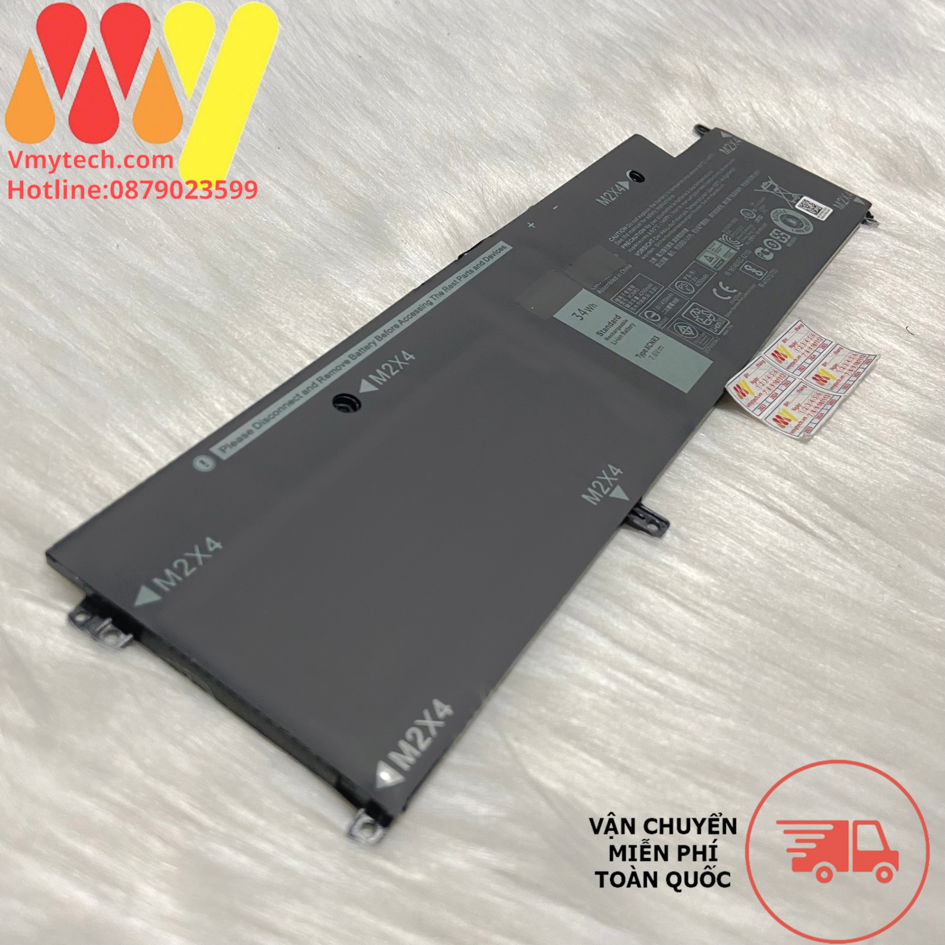 Pin laptop DELL Latitude 7370 34W XCNR3 P63NY N3KPR 4H34M 04H34 P67G P67G001 E7370