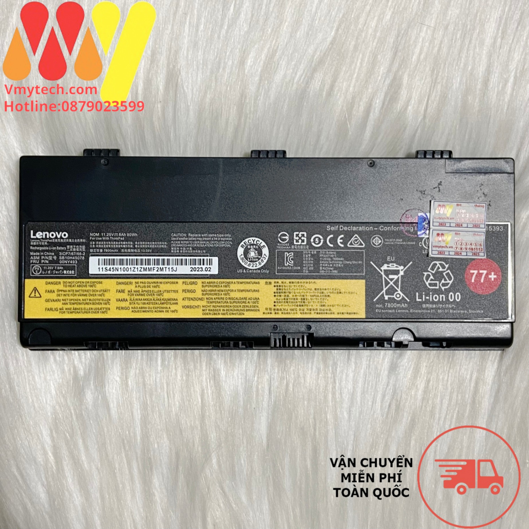 PIN LENOVO 00NY493 SB10H45078 77+ Battery For Lenovo Thinkpad P50 P51 01AV477 SB10H4507