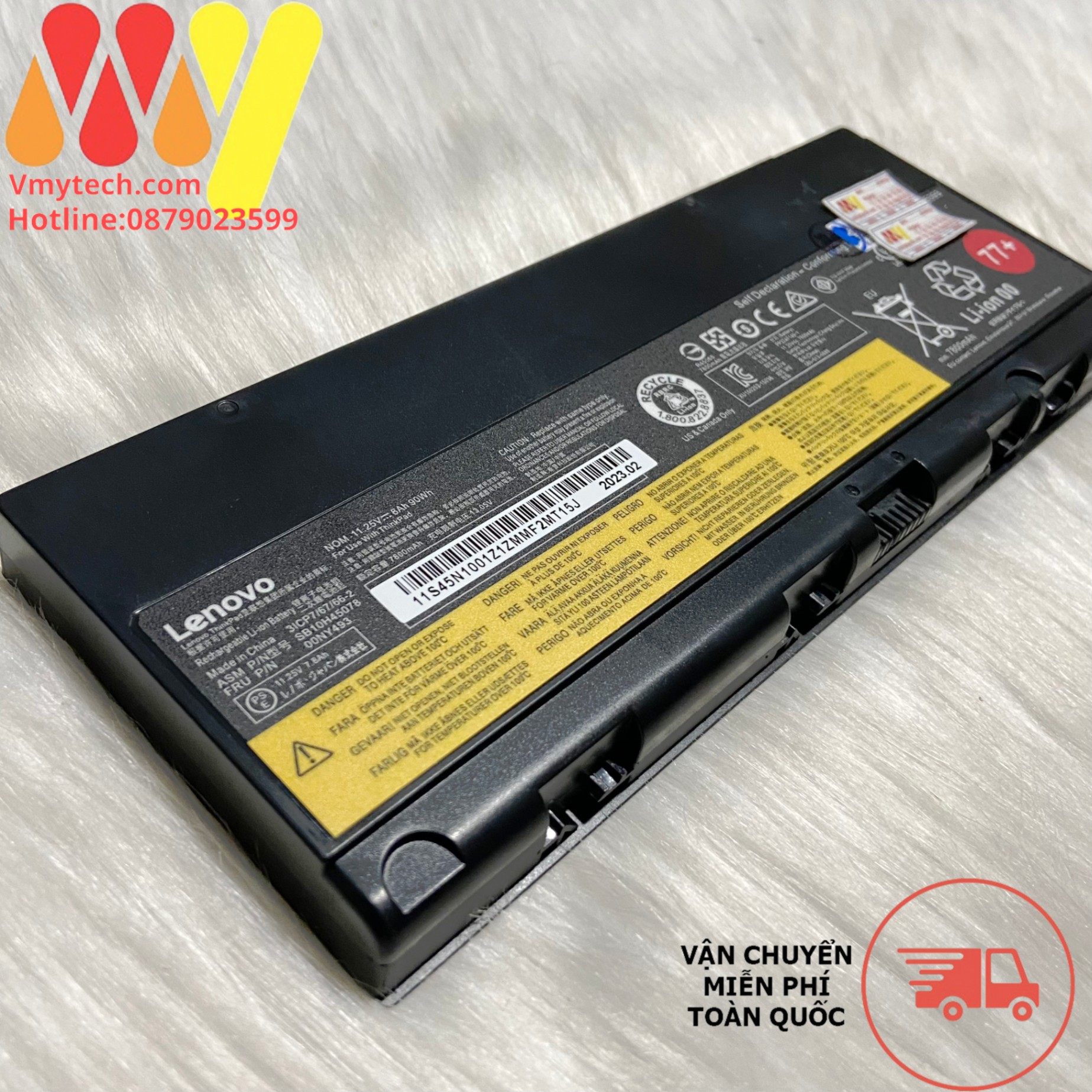 PIN LENOVO 00NY493 SB10H45078 77+ Battery For Lenovo Thinkpad P50 P51 01AV477 SB10H4507