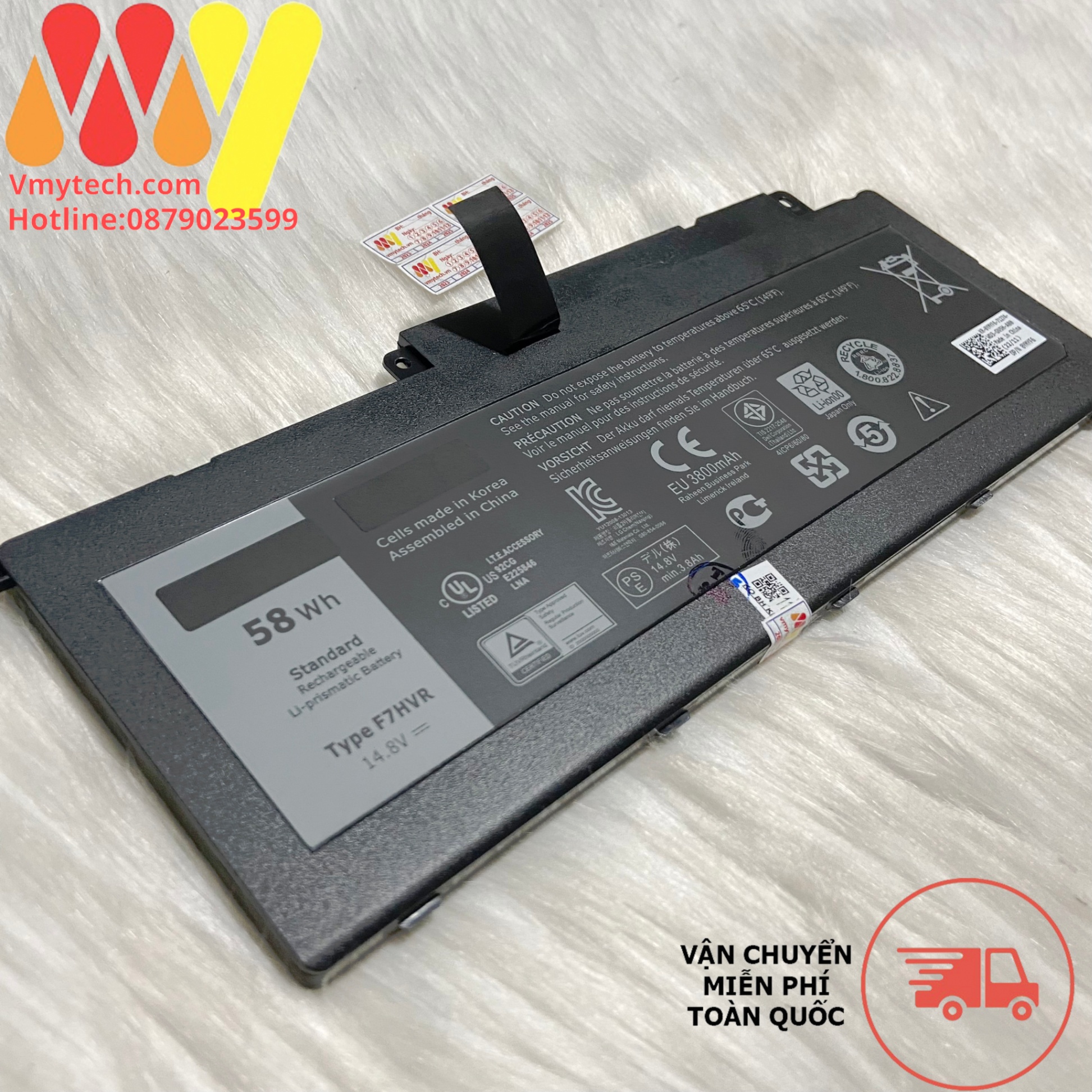 Pin laptop Dell Inspiron 15 7537 17 7737 7746 F7HVR 062VNH G4YJM ZIN T2T3J 062VNH