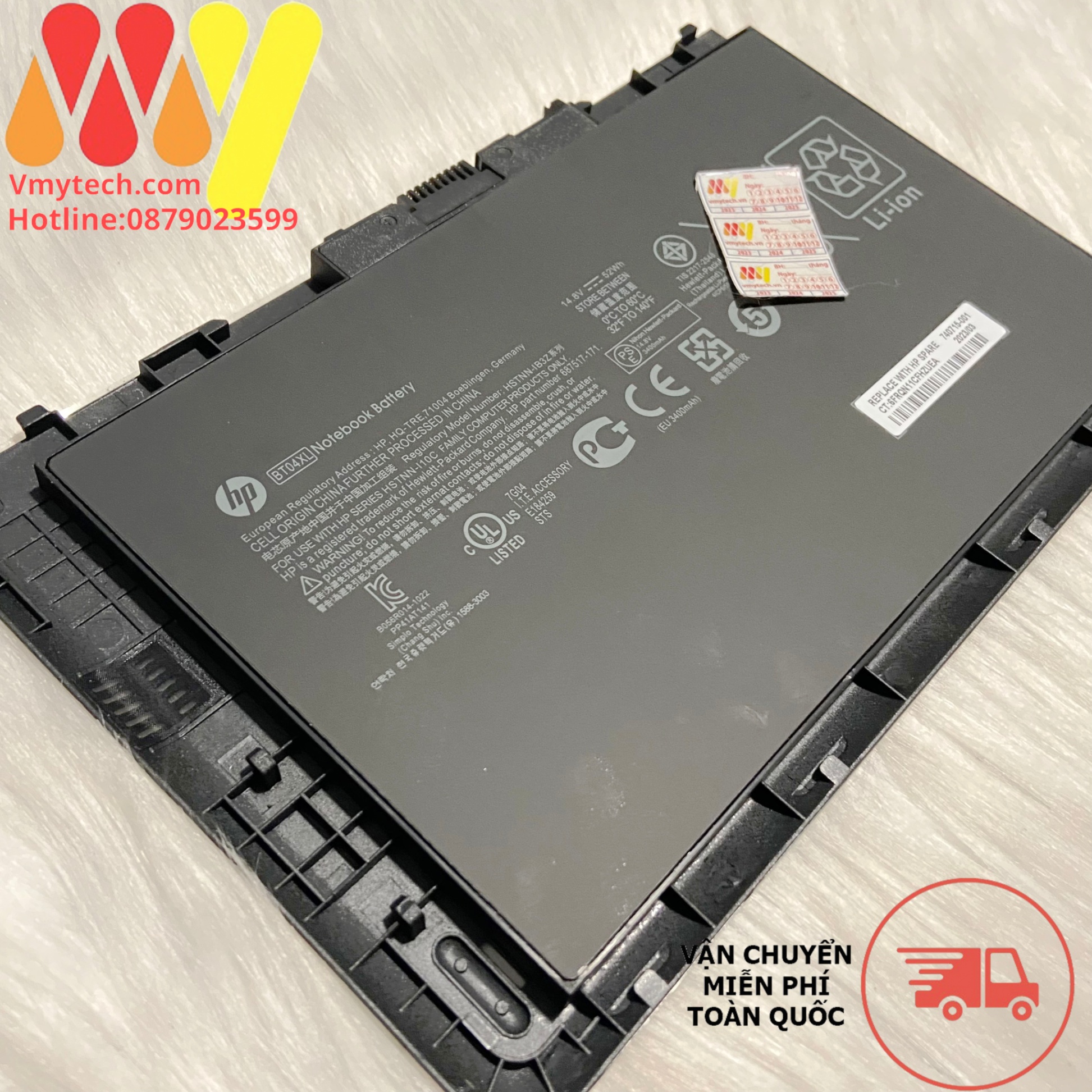 Pin Laptop HP EliteBook Folio 9470m 9480m BT04XL Zin