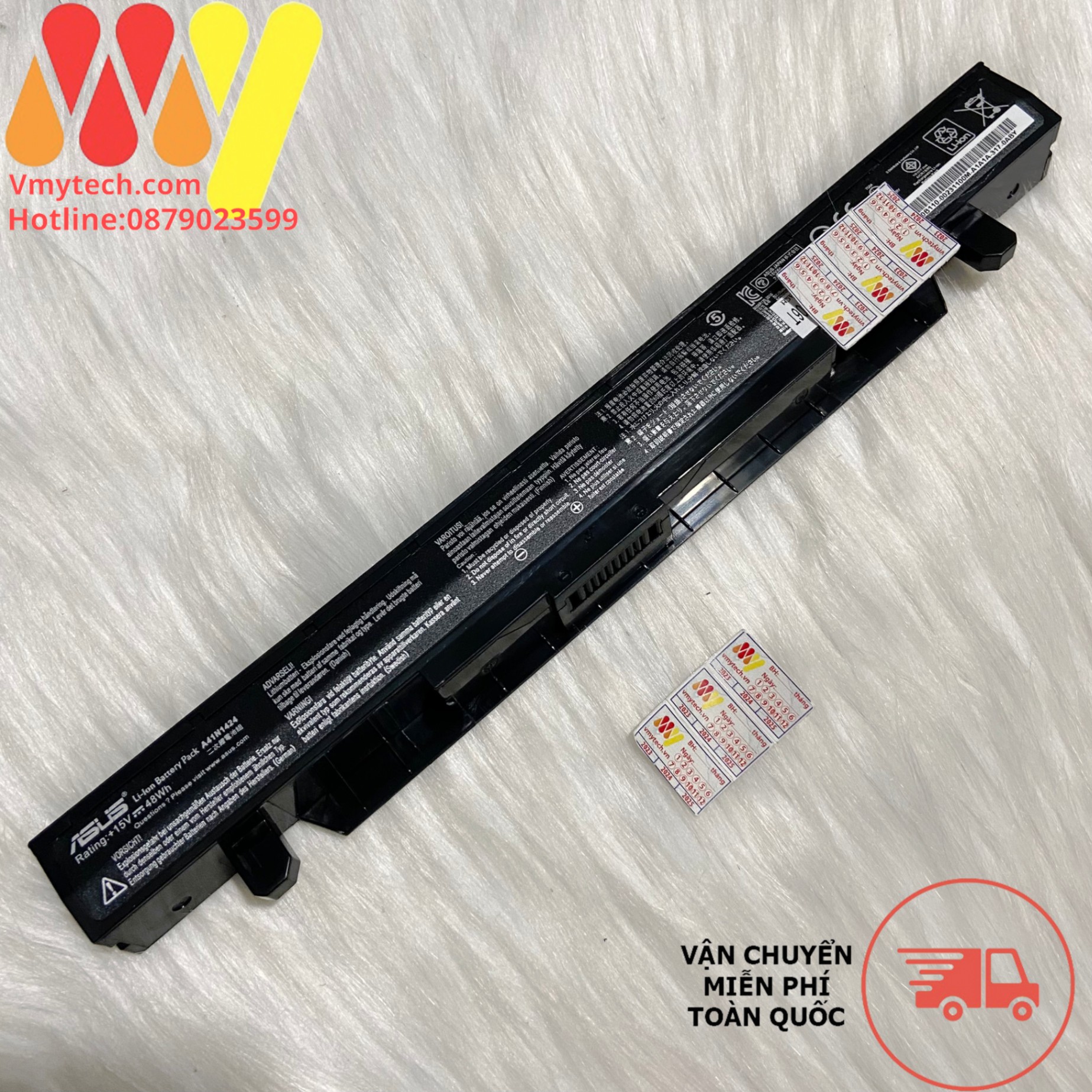 Pin laptop Asus GL552, A41N1424, ZX50, ZX50J, ZX50JX, GL552J, GL552V zin