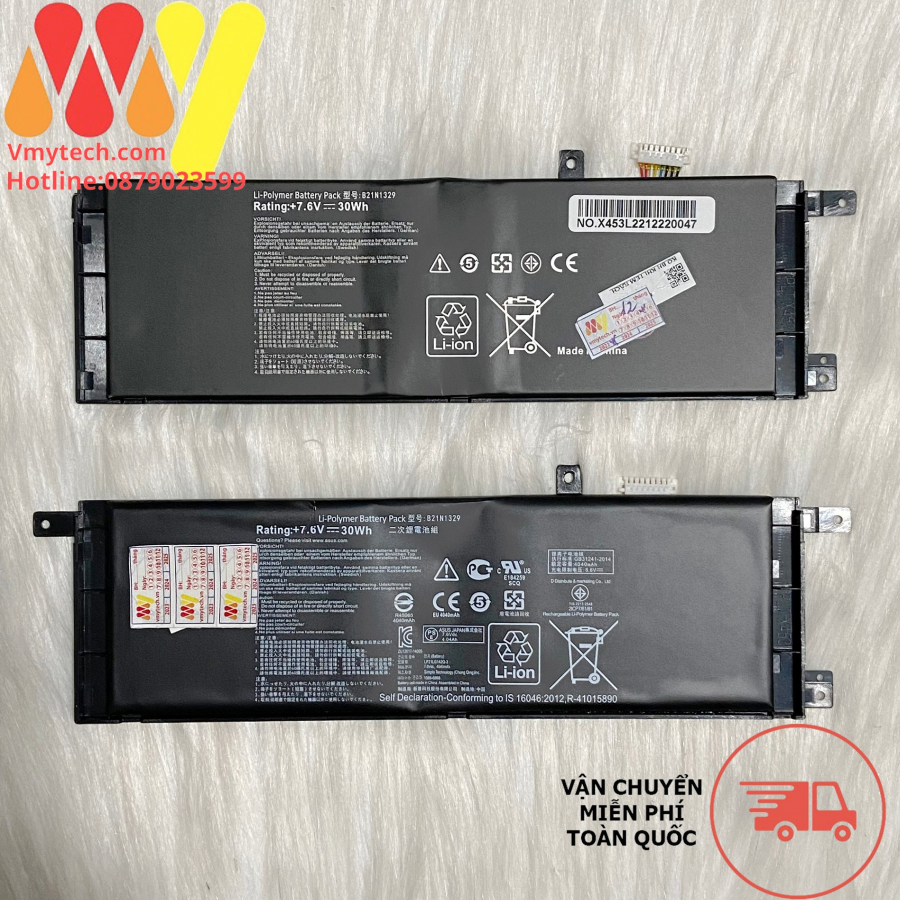Pin laptop Asus X453M X453S X453MA X453SA X453 b21n1329 ZIN