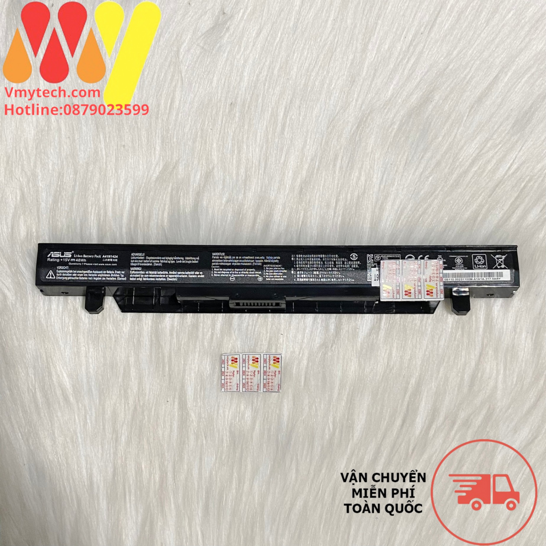 Pin laptop Asus GL552, A41N1424, ZX50, ZX50J, ZX50JX, GL552J, GL552V zin