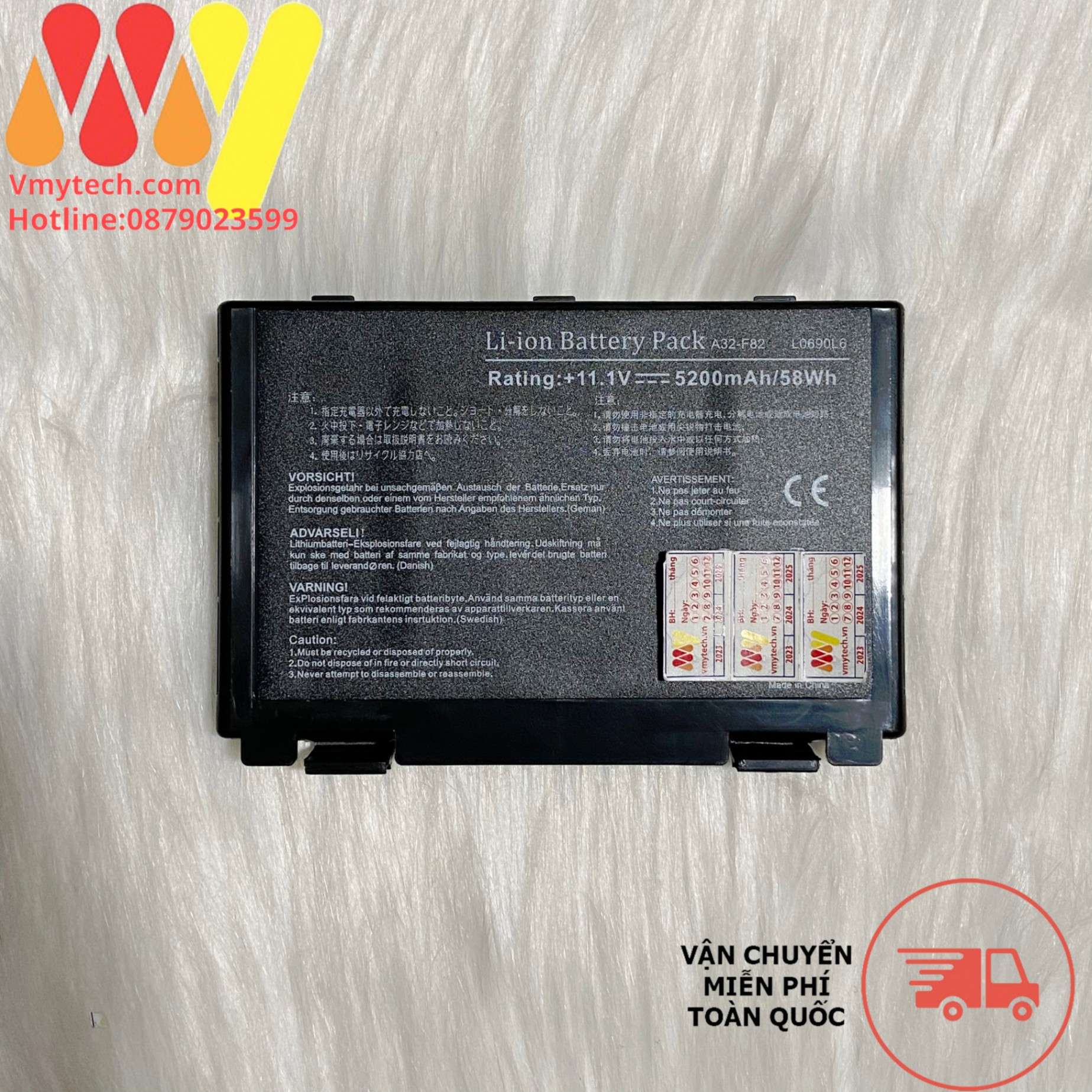 Pin Laptop Asus F52 F82 F83S K40 K40E K40IJ K40IN K50 K50AB X2A K50ij K50IN K51