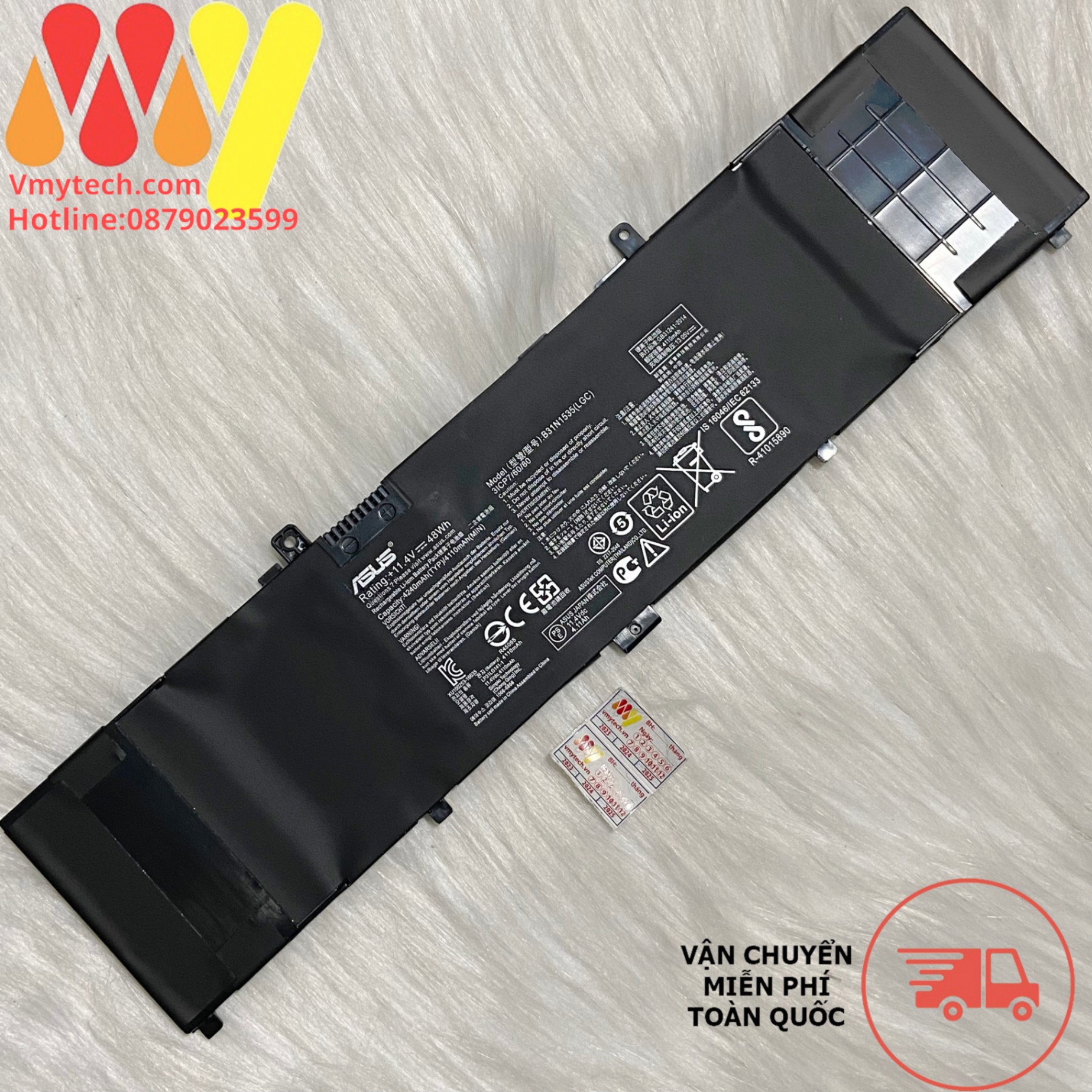 Pin laptop ASUS ZenBook B31N1535 UX310 UX310UA UX310UQ UX410U UX410UA UX410UQ UX410 48Wh