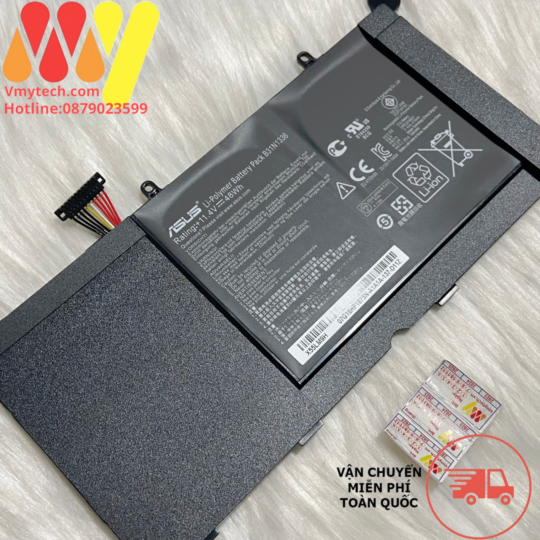 Pin Laptop ASUS VivoBook R553L R553LN - Original