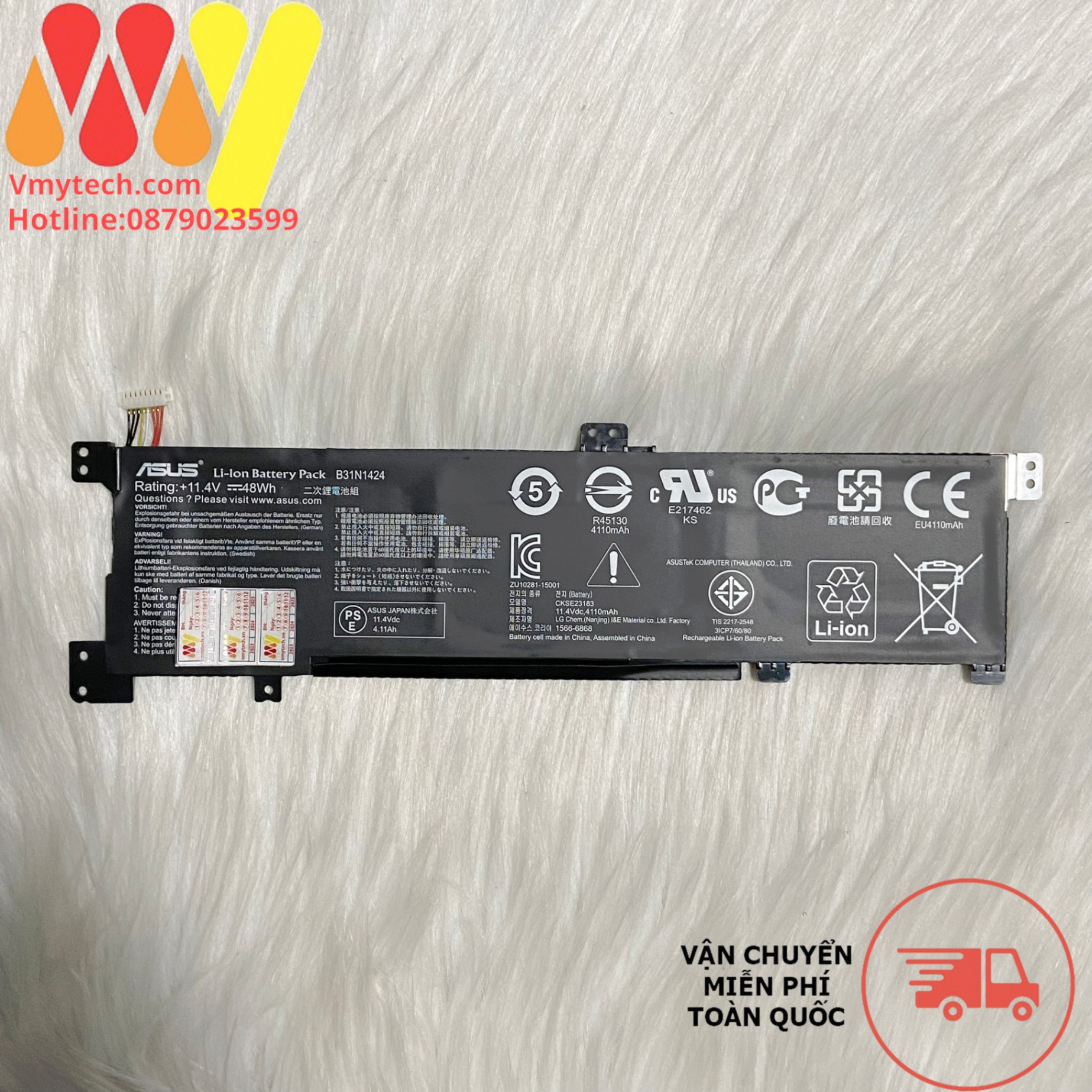 Pin   Laptop ASUS K401L A401L K401LB K401LB5010 K401LB5200 A400U K401U K401UB K401LB - B31N1424