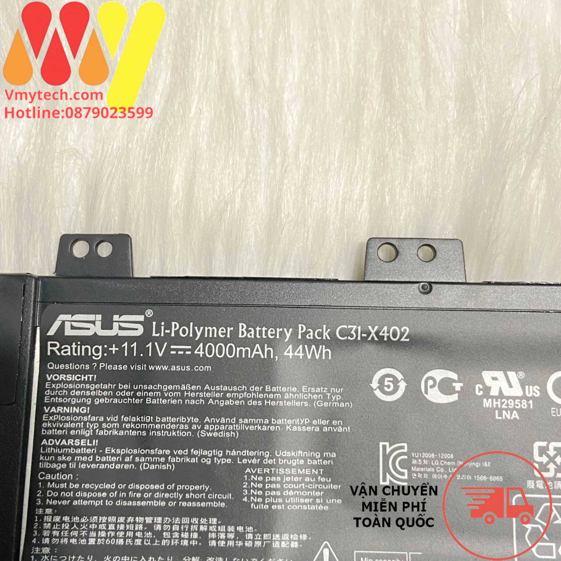 Pin Laptop Asus X500, X500C, S500 X502C F502C X502CA