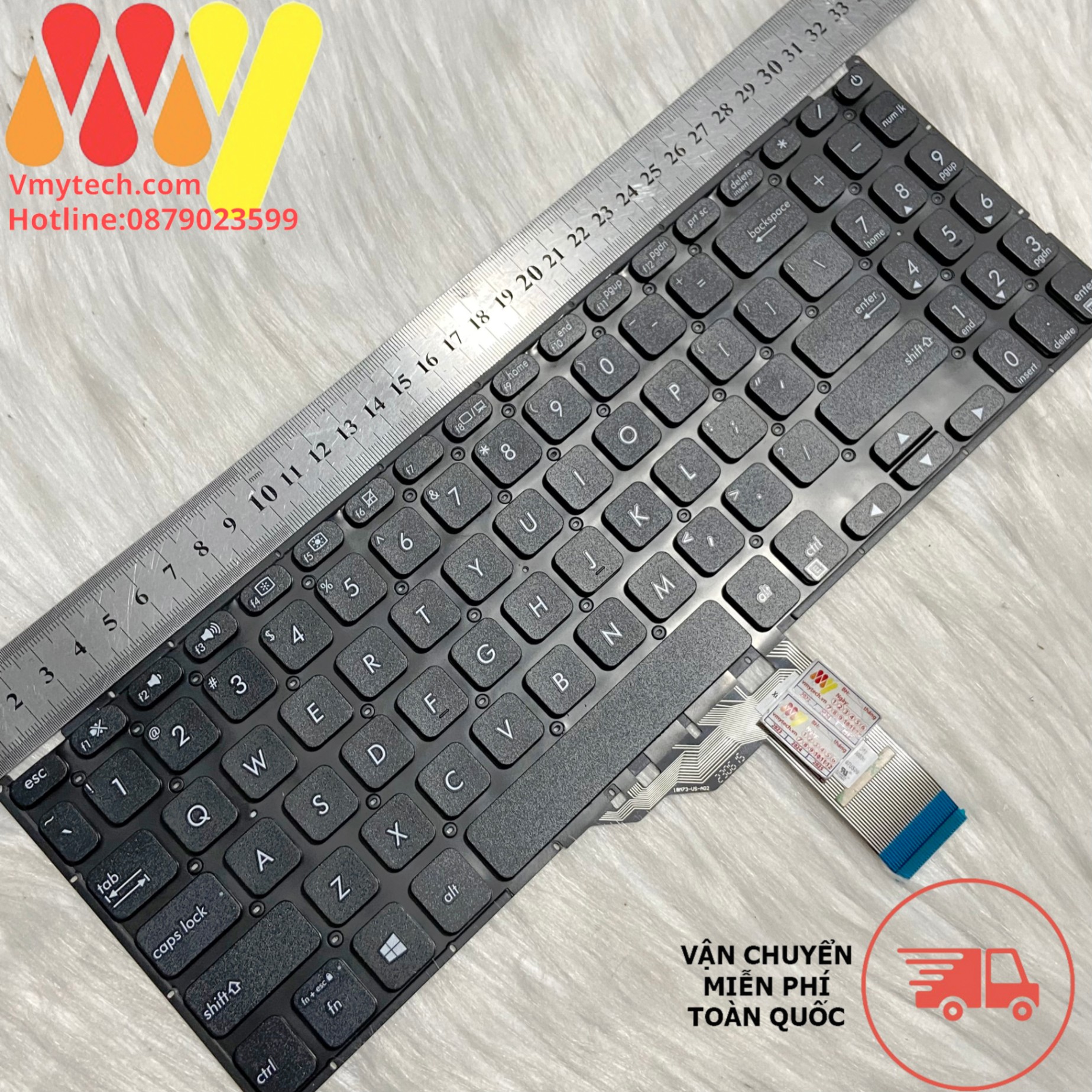 Phím laptop Asus VivoBook 15 F512 F512FA F512DA F512F A512 A512FJ A512F A512U Đen ZIN