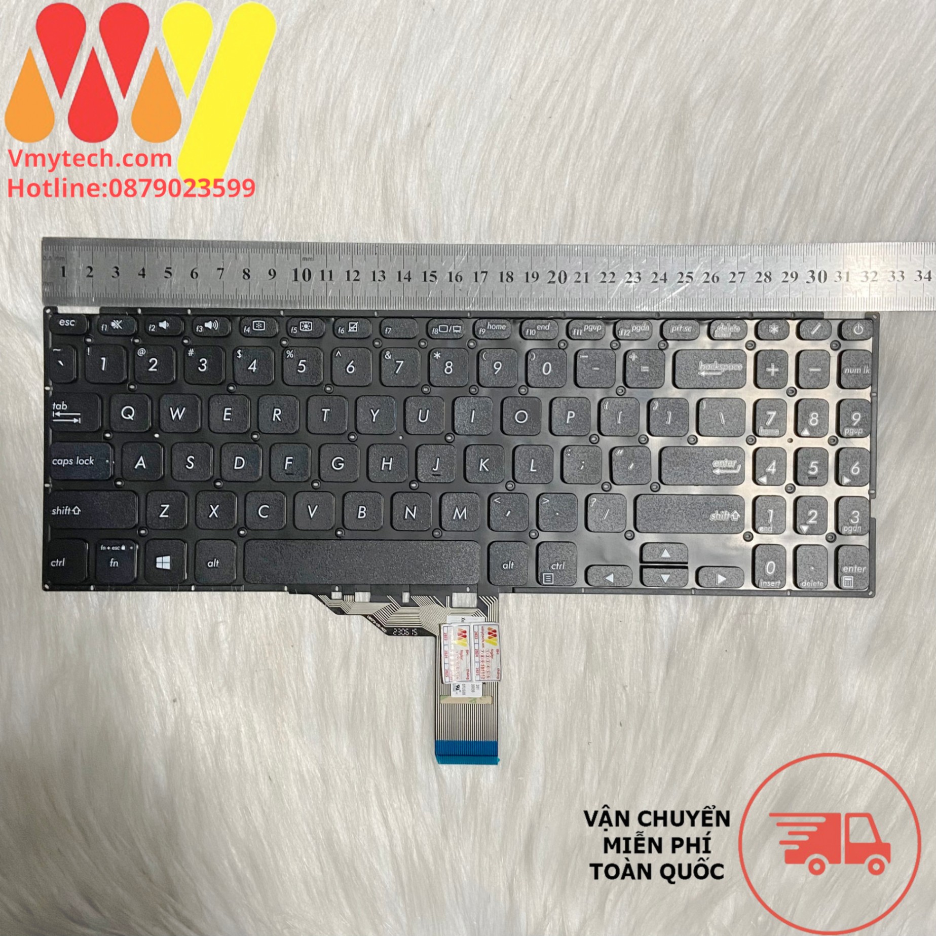 Phím laptop Asus VivoBook 15 F512 F512FA F512DA F512F A512 A512FJ A512F A512U Đen ZIN