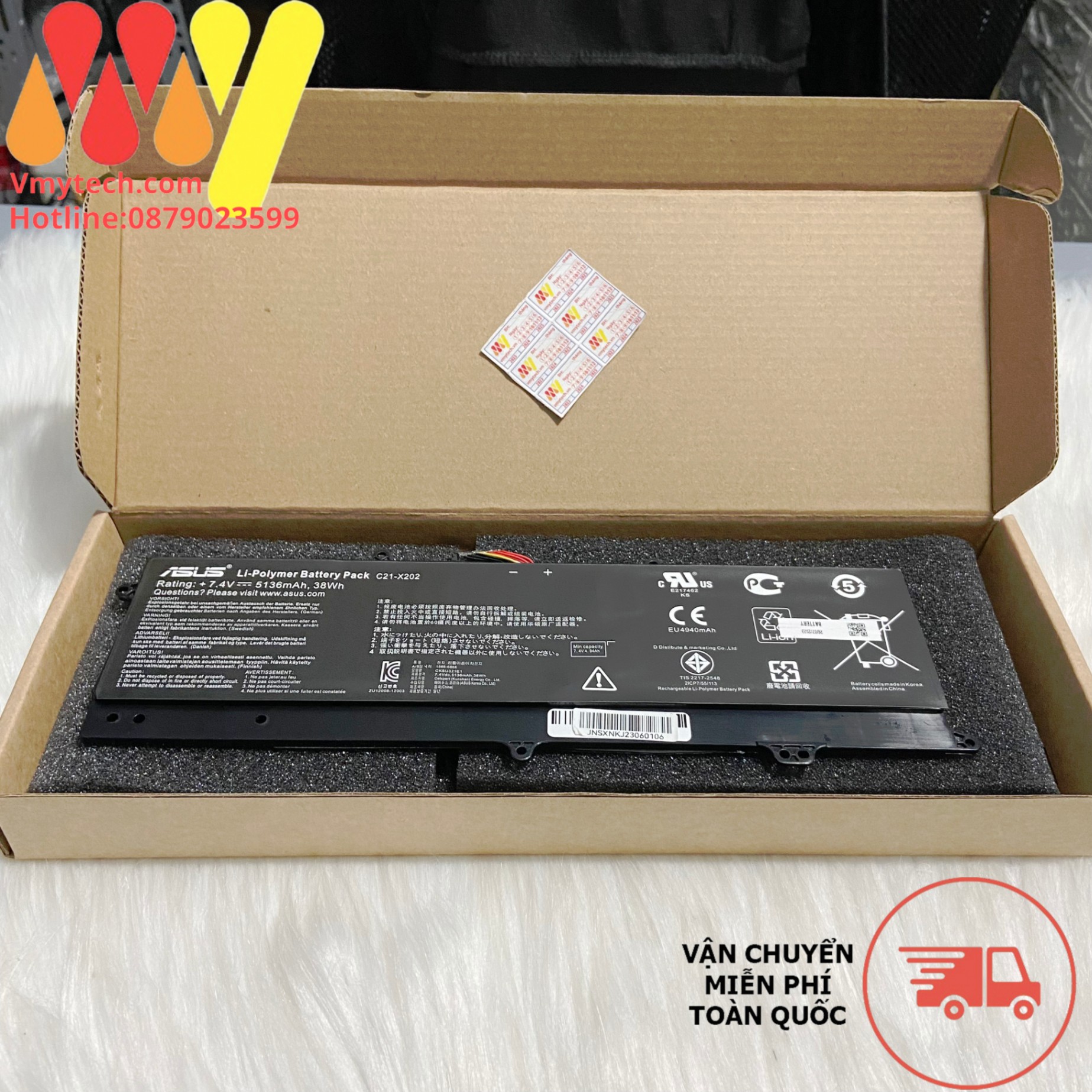 Pin laptop Asus Vivobook X202 X201E X202E S200 S200E Q200 - C21-X202