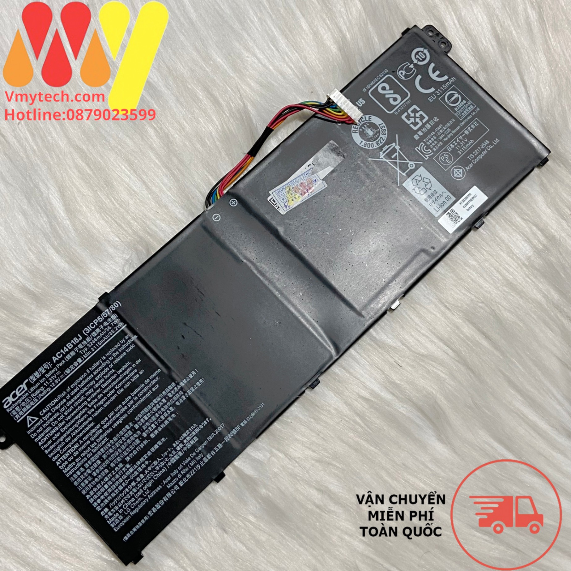 PIN Battery ACER Aspire E3-111 E3-112 E3-112M As14b3k zin