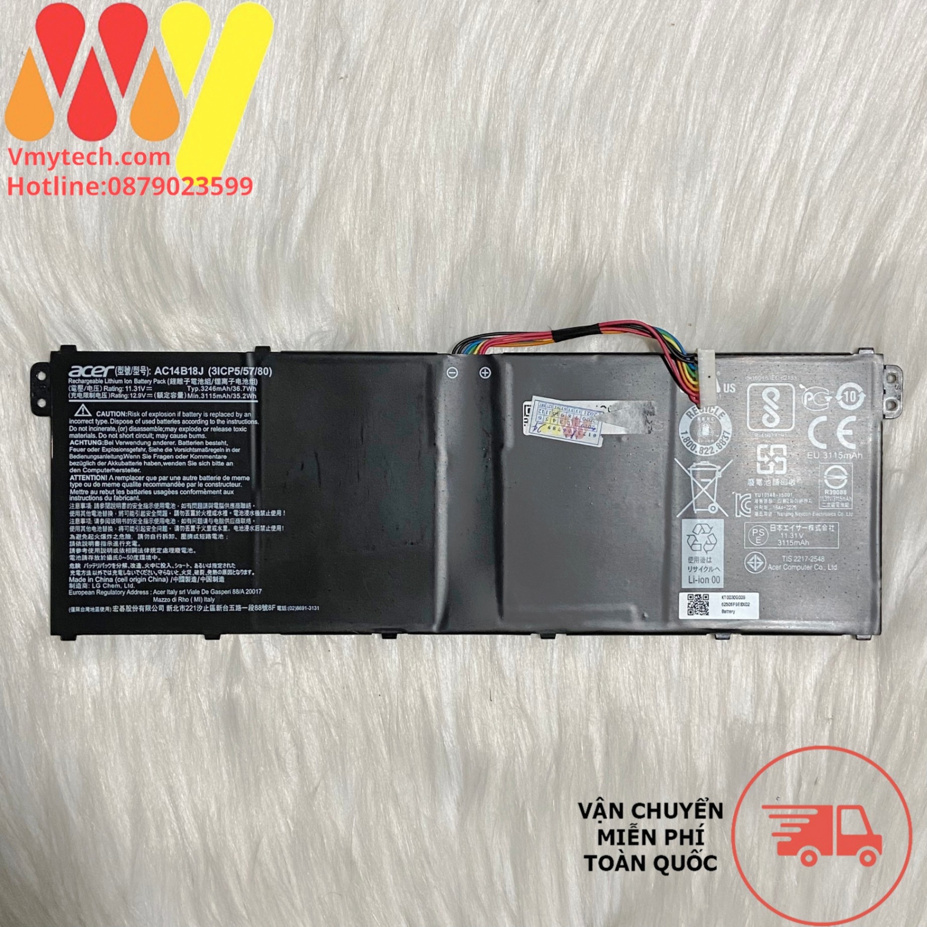 PIN Battery ACER Aspire E3-111 E3-112 E3-112M As14b3k zin