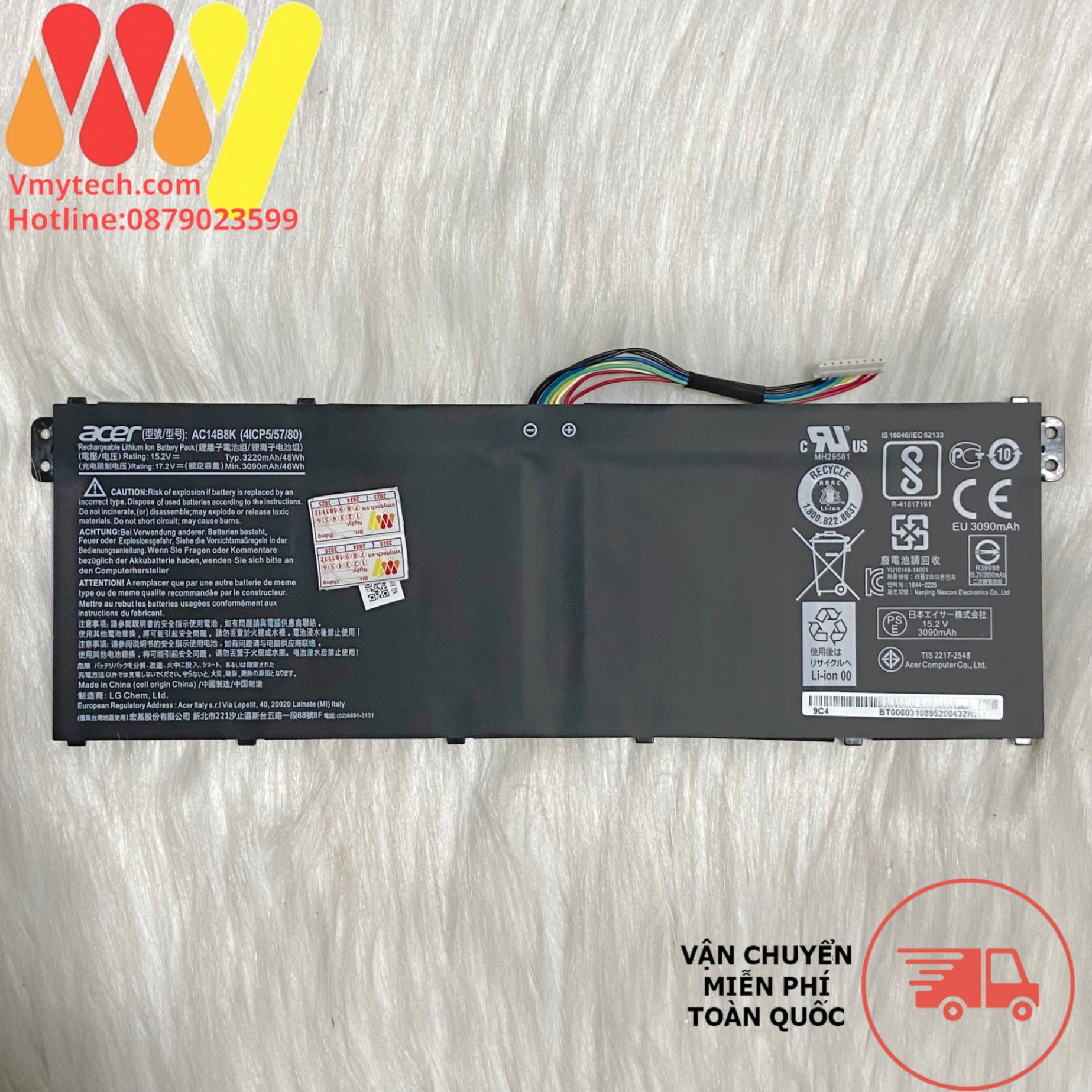 Pin Laptop Acer Aspire E5-721 E5-731 E5-731G E5-771 E5-771G AC14B18K, AC14B3K, AC14B7K AC14B8K