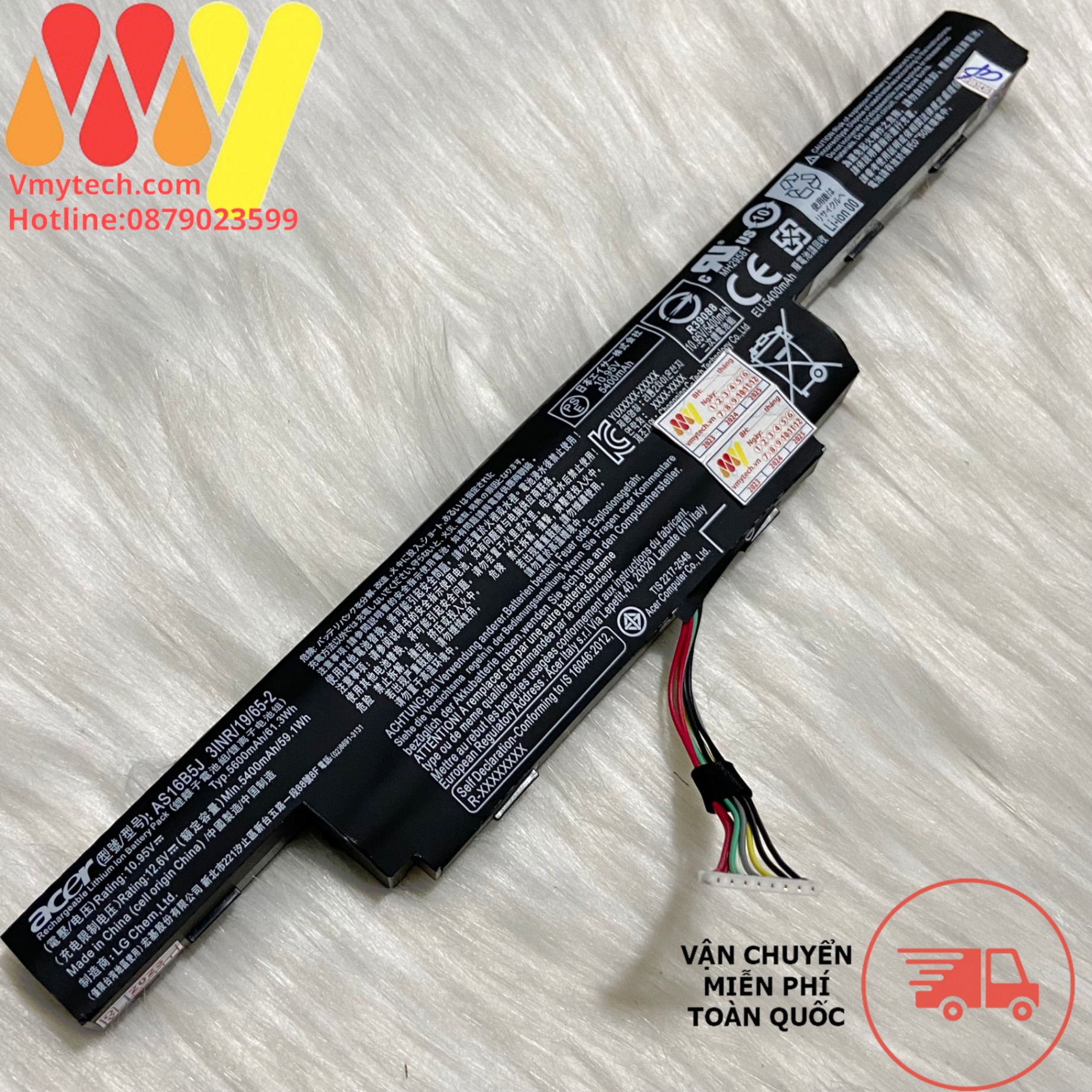 Pin laptop ACER E5-575, E5-575G 475G 523G 553G 573G 774G AS16B8J, AS16B5J ZIN