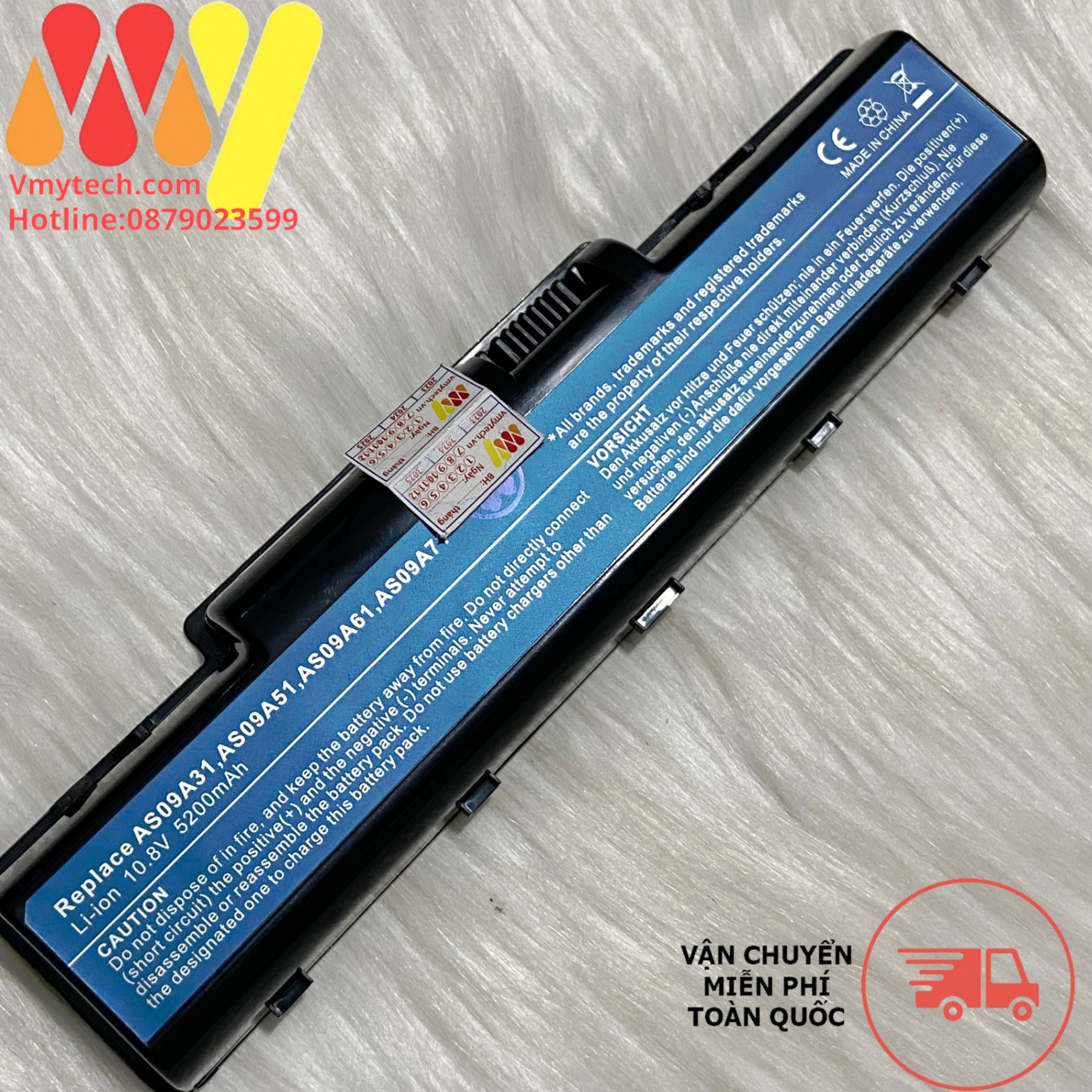Pin Laptop Acer Gateway NV5207U, NV5211U, NV5212U, NV5213U, NV5214U, NV5215U, NV5216U