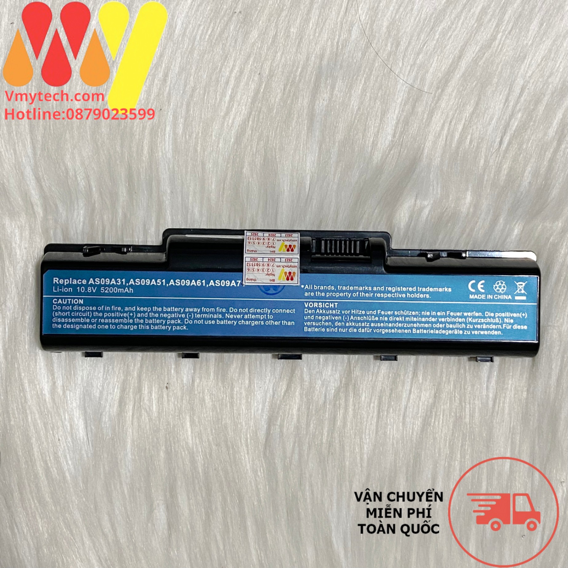 Pin Laptop Acer Gateway NV5207U, NV5211U, NV5212U, NV5213U, NV5214U, NV5215U, NV5216U