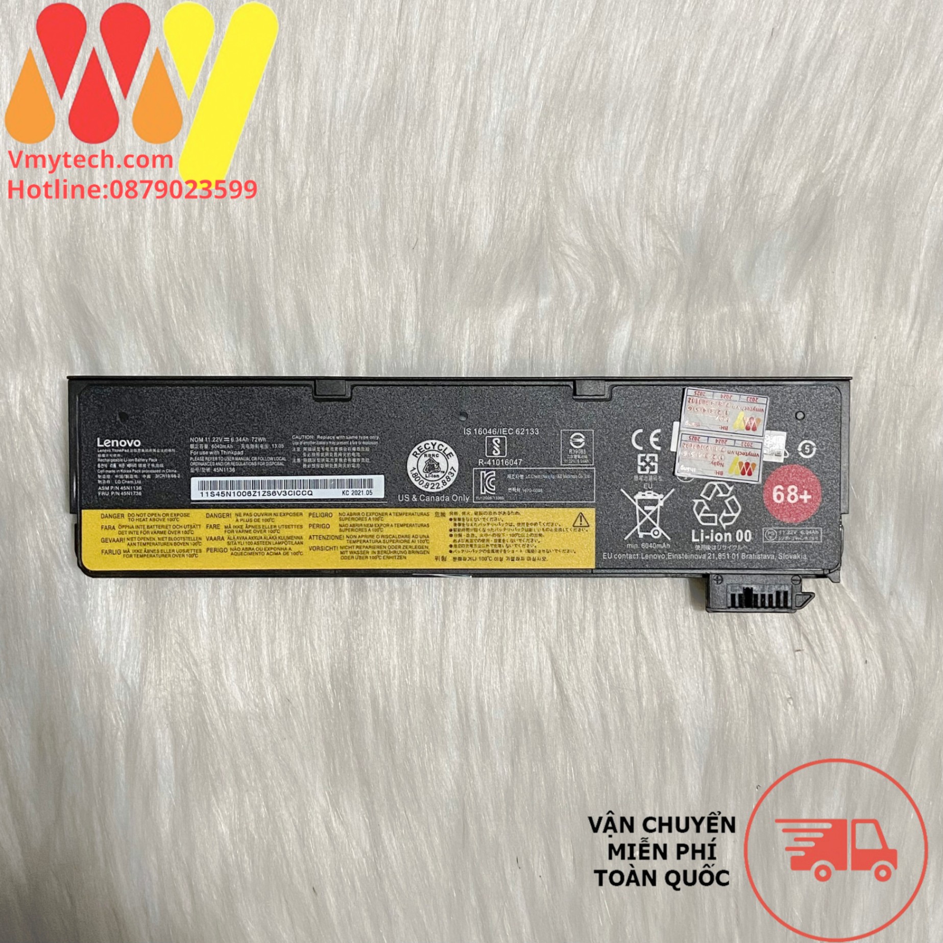 Pin Laptop Lenovo ThinkPad X240 T440 T440S T450S X250 X260 K2450 T450 T460 L460 T550 W550S ZIN