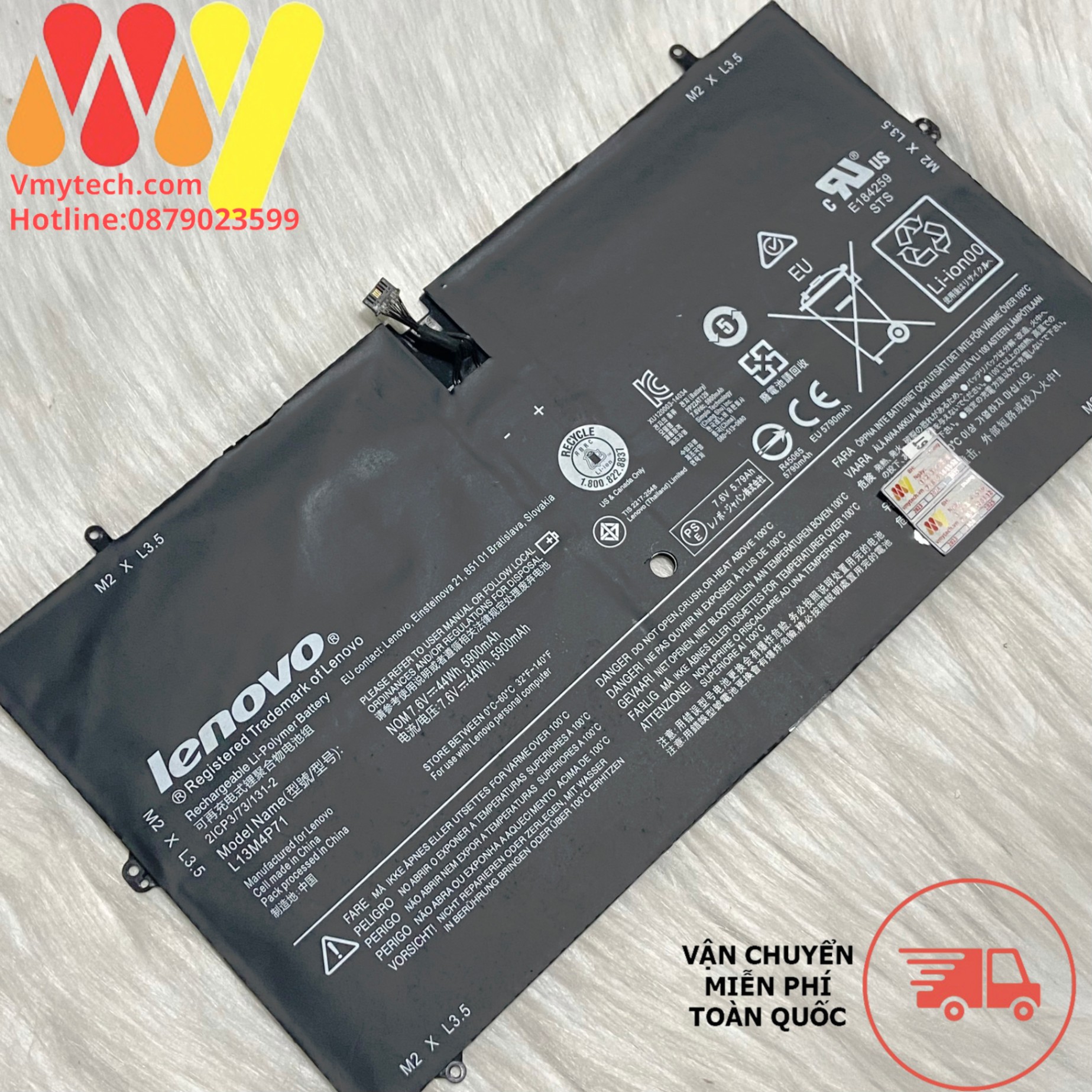 Pin laptop Lenovo L13M4P71, Yoga 3 Pro 1370 series L14L4P71