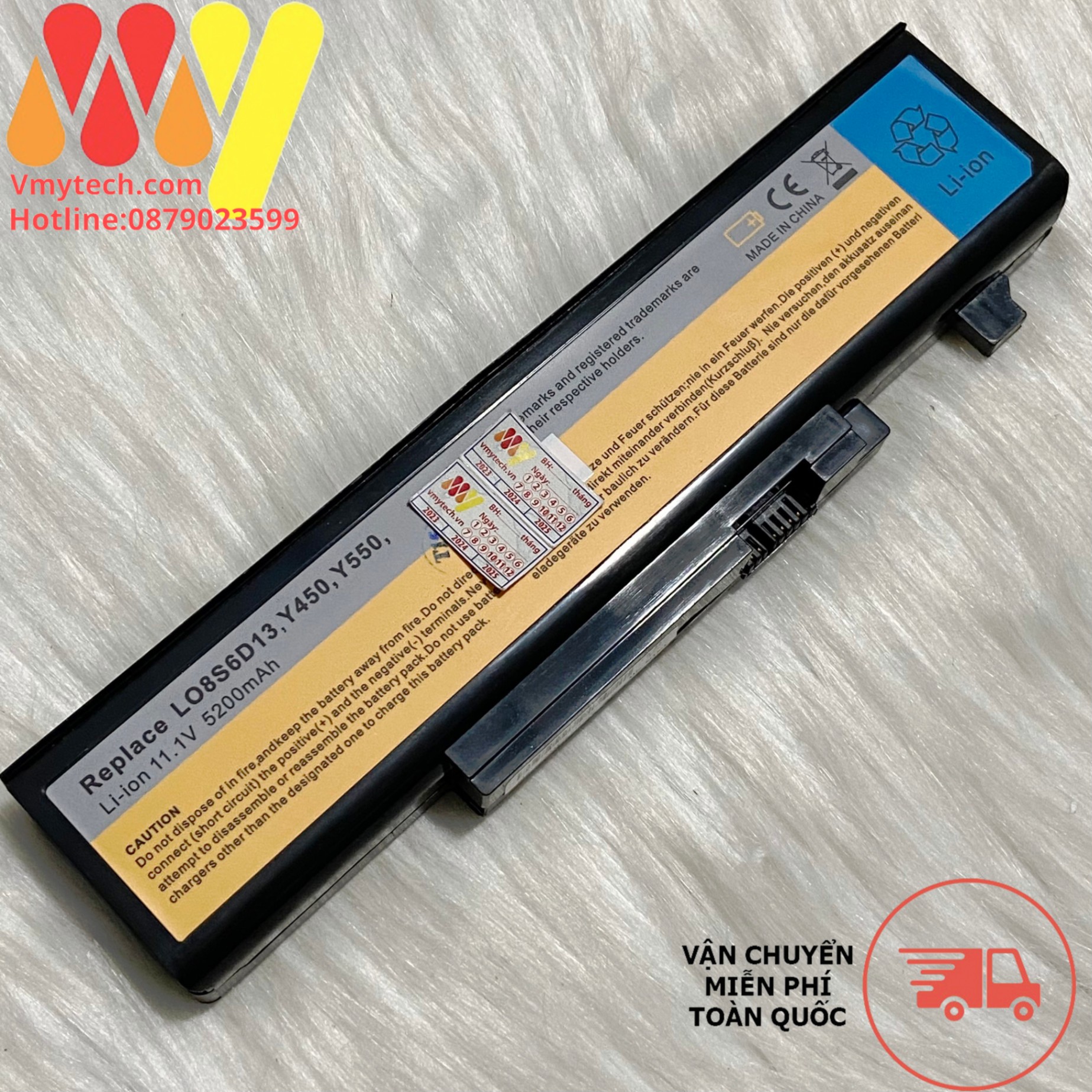 Pin laptop LENOVO Y450, Y450A, Y450G, Y550, Y550A, Y550P