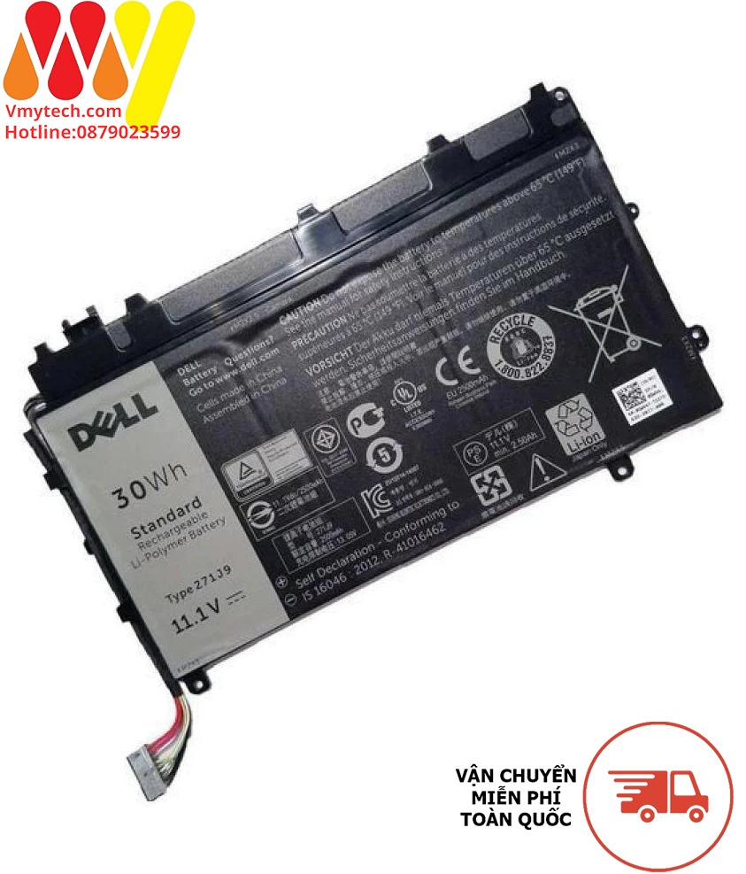 Pin Laptop Dell Latitude 13 7350, Ultrabook FRVYX J84W0 0J84W0 8K1VJ 08K1VJ TM9HP