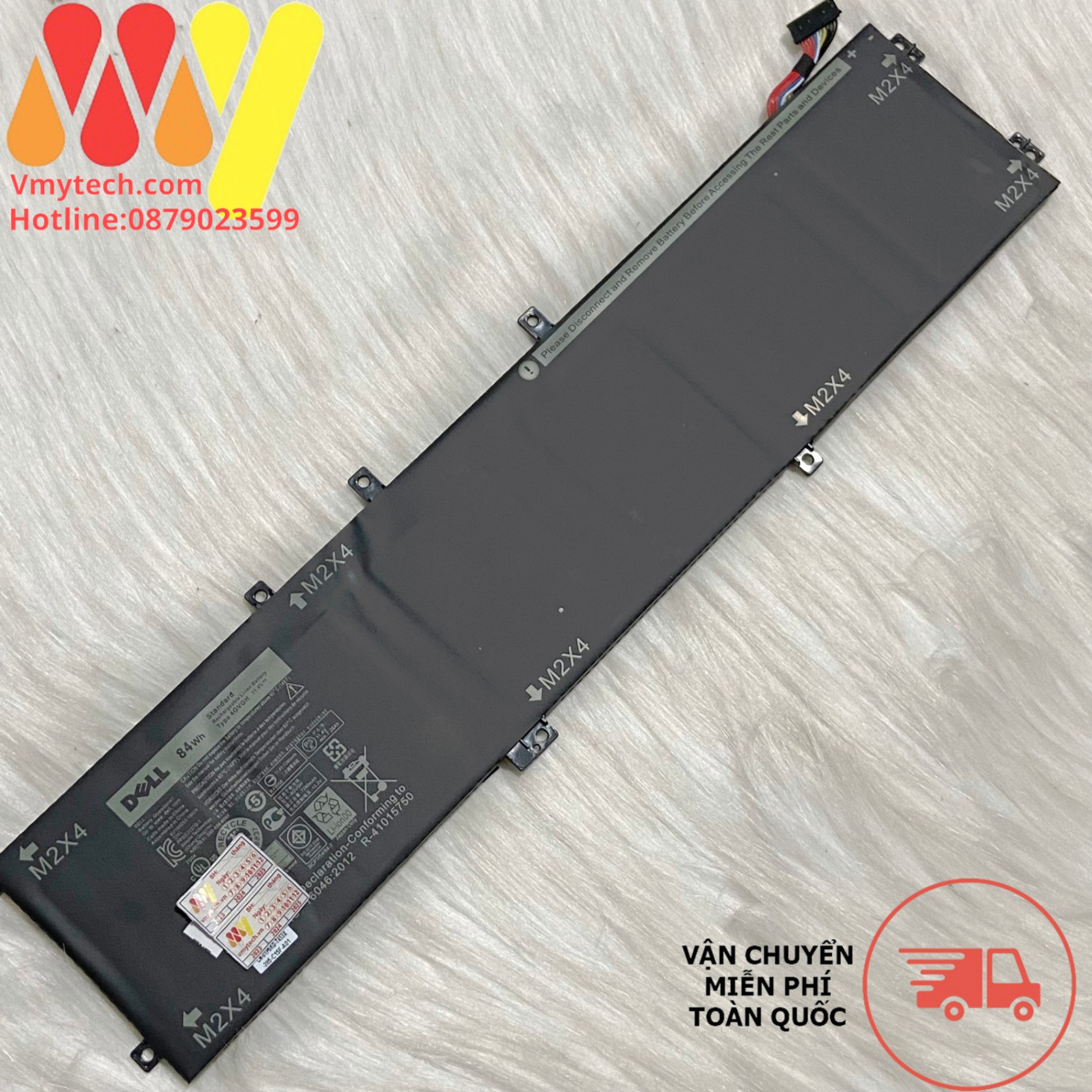 Pin Laptop DELL Precision 5510 M5520 M5530 XPS15 9550 9560 9570 RRCGW M7R96 62MJV 4GVGH p54g - 84wh