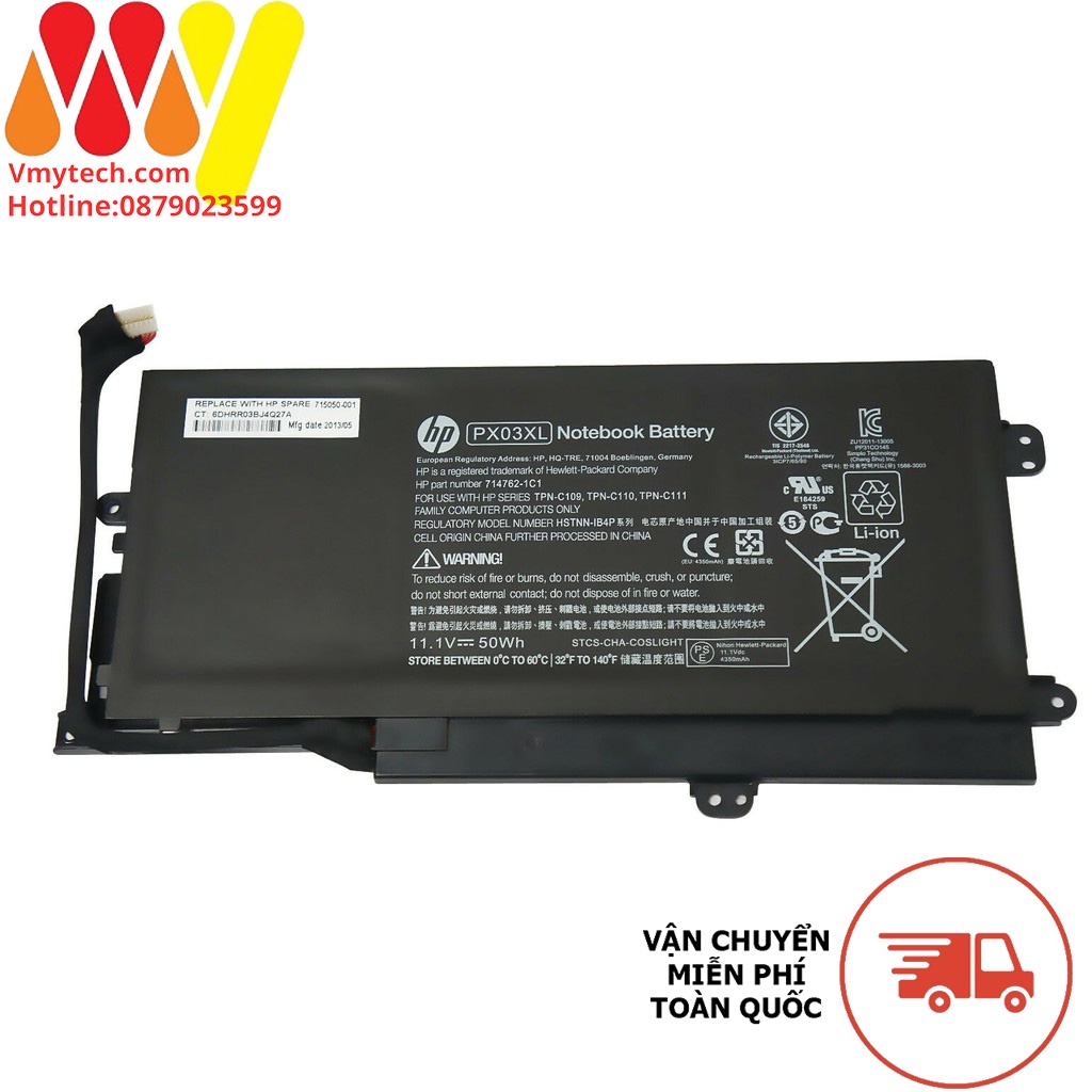 Pin Laptop hp Envy14-K000, Envy 14T-K000 M6 M6-K000, M6-K M6-k025dx M6-k125dx M6-k015dx PX03XL