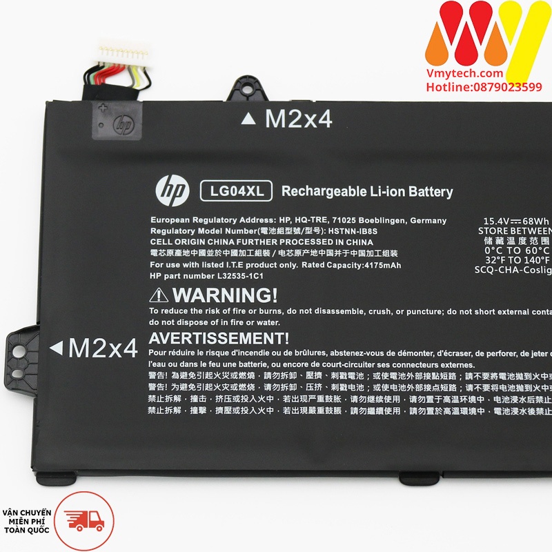 Pin laptop HP Pavilion 15-cs1070tx LG04XL HSTNN-IB8S, 15-cs1100, 15-cs1700, 15-cs1800, 15-cs2300