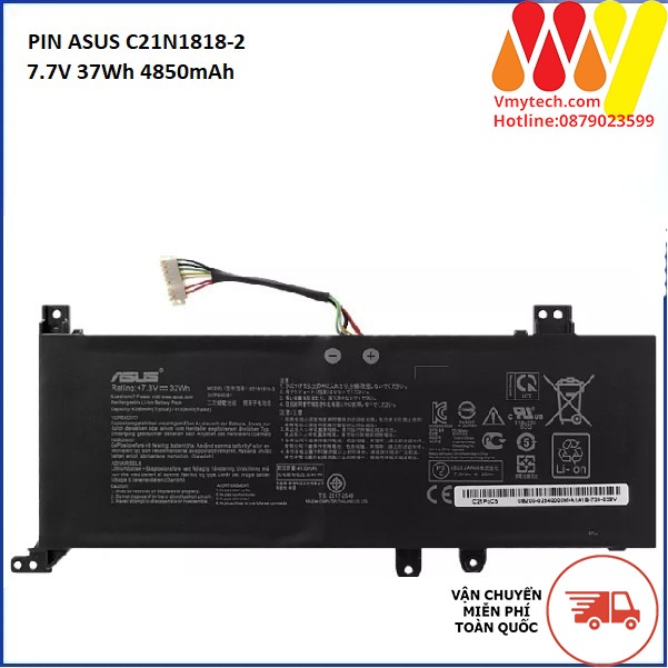 Pin Laptop Asus VivoBook 14 F409UA X409FA X409UA R424FA R427FJ R427FL R521FA C21N1818-2 B21N1818-2