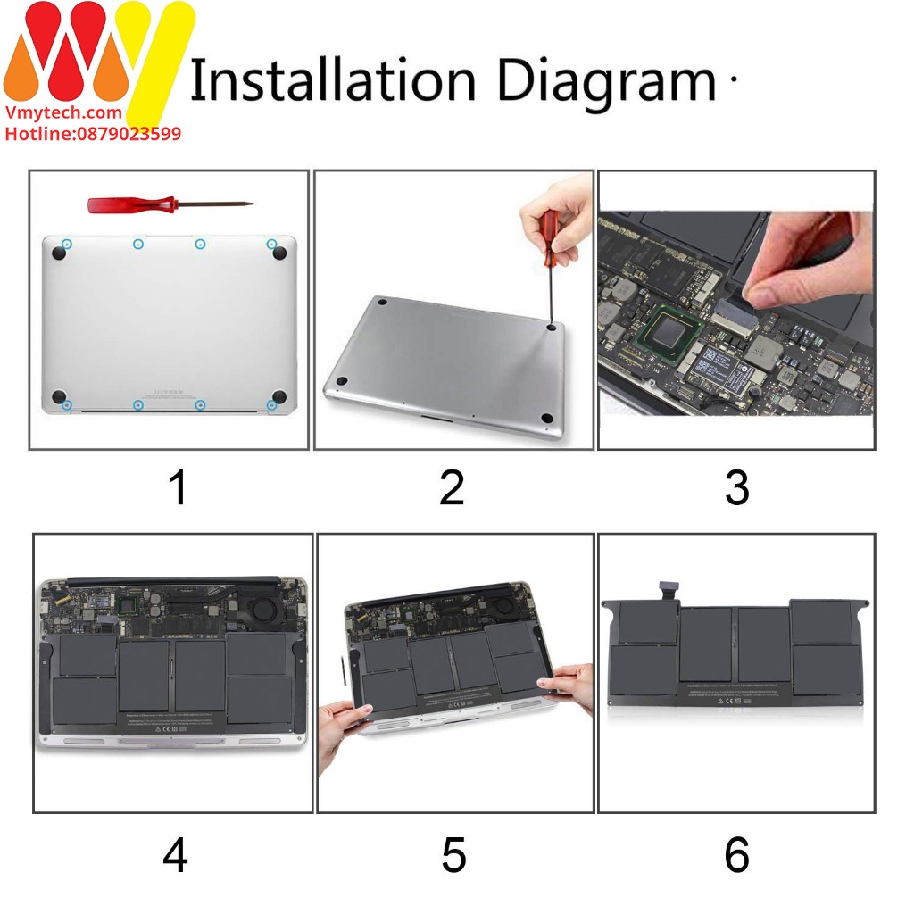 Pin A1375 gắn cho laptop Macbook Air 11