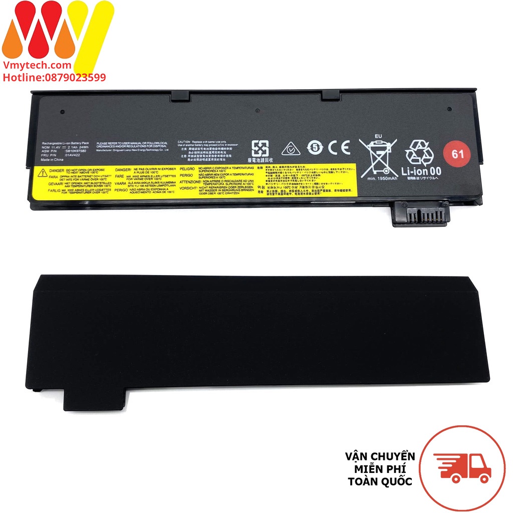 Pin laptop Lenovo ThinkPad A475 T25 T470 T480 T570 P51S MÃ 01AV489 01AV419 01AV420 01AV421 24Wh pin ngoài máy