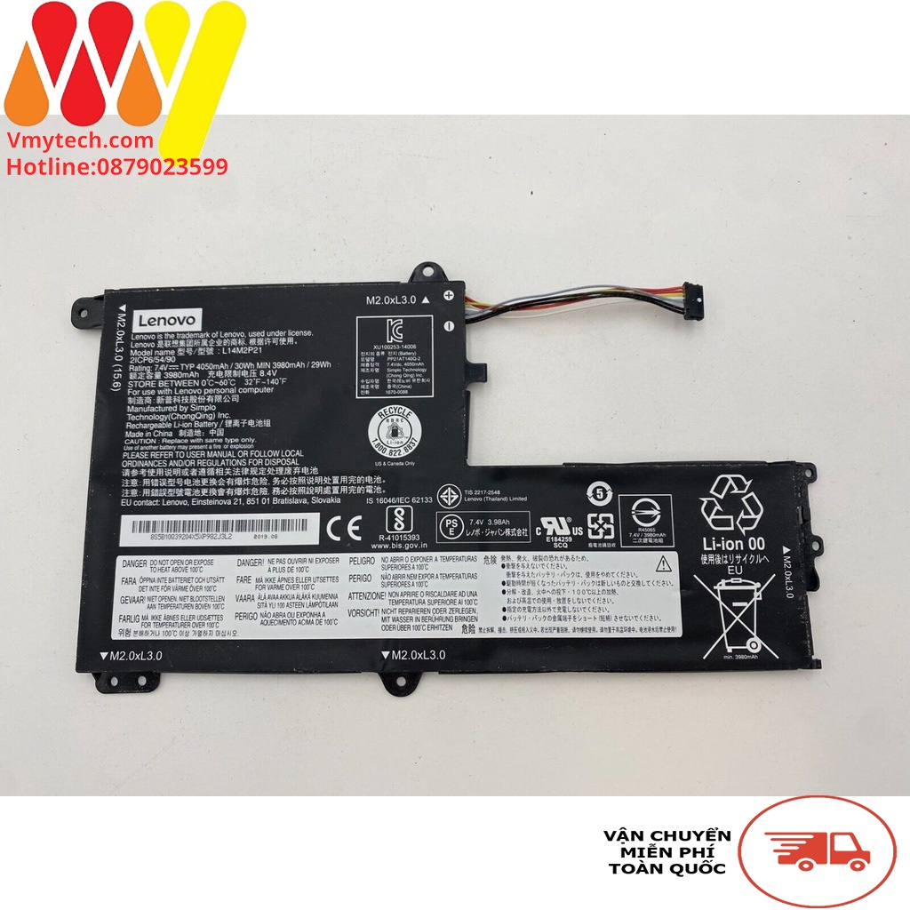 Pin lenovo ideapad 330S - 14IKB L14M2P21 320s-14IBY 510s 510S-14 510S-14ISK L14L2P21 L14M2P21 L14S2P21U41 L14M2P21