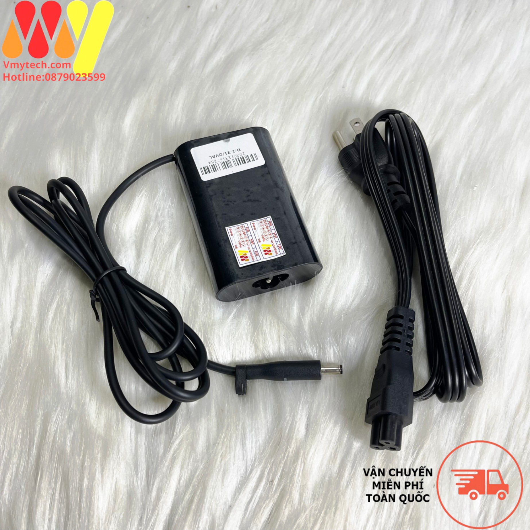 Sạc Pin Laptop Dell 19.5V-2.31A chân KIm Nhỏ ( 4.5mm x 3.0mm) Loại OVAL