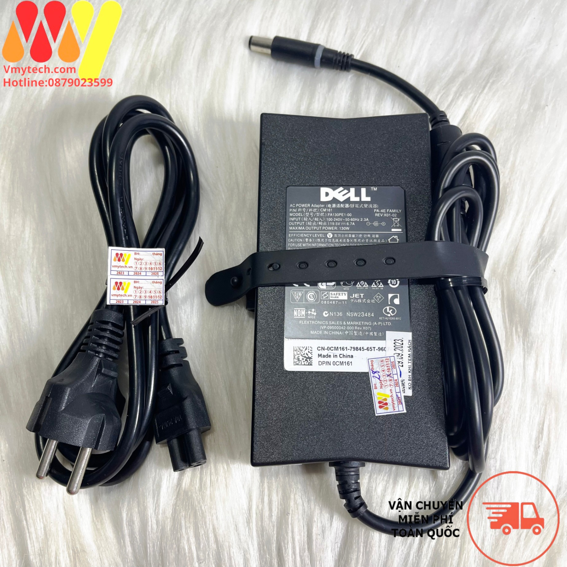 Sạc Laptop Dell Inspiron G3 3579 7577 P72F 7559 Kim to (130 Walt) zin