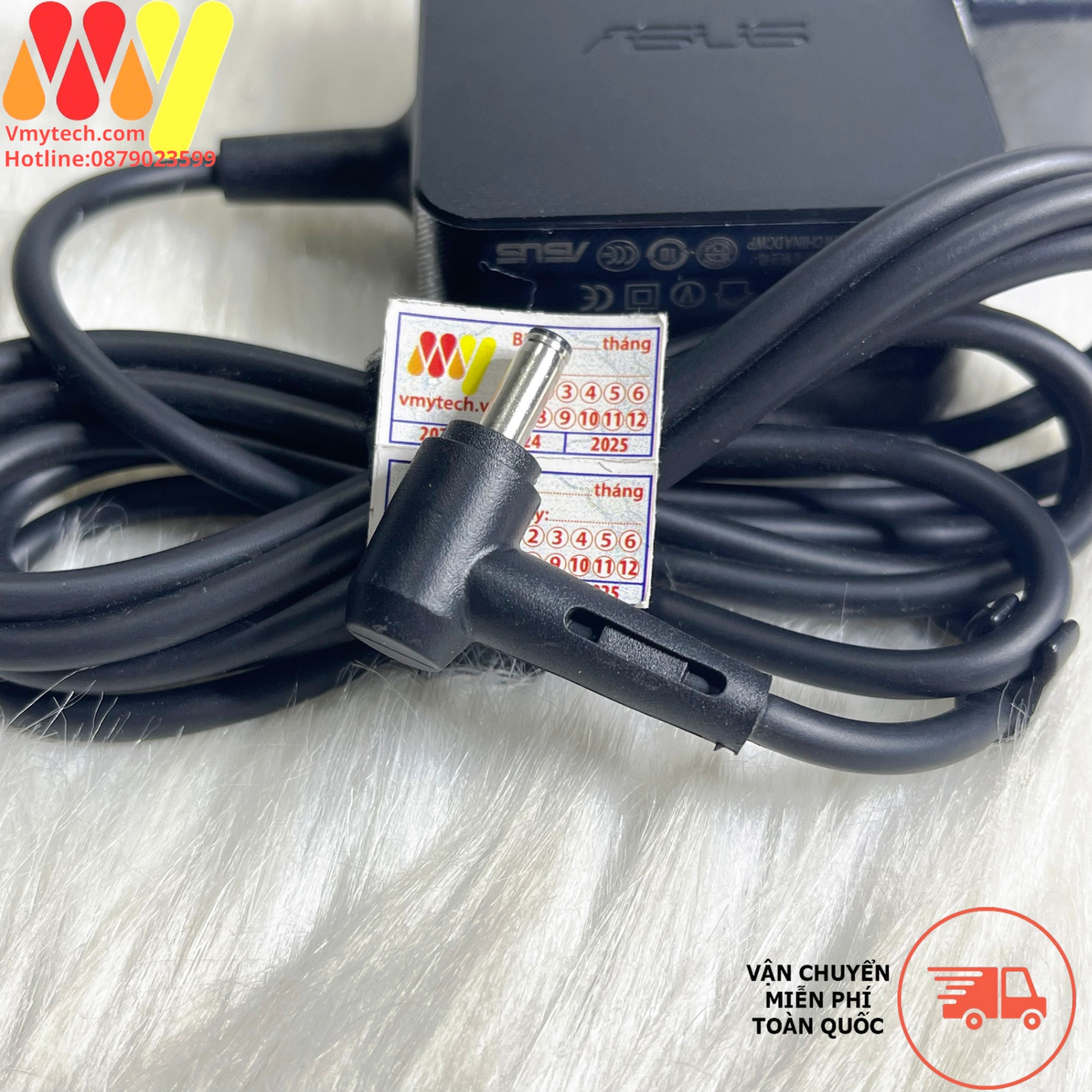 Thay Sạc Cho Laptop Asus 19.5V-1.75A(33W) Củ Chữ Nhật Chân Nhỏ chân sạc 4mm* 1.35mm